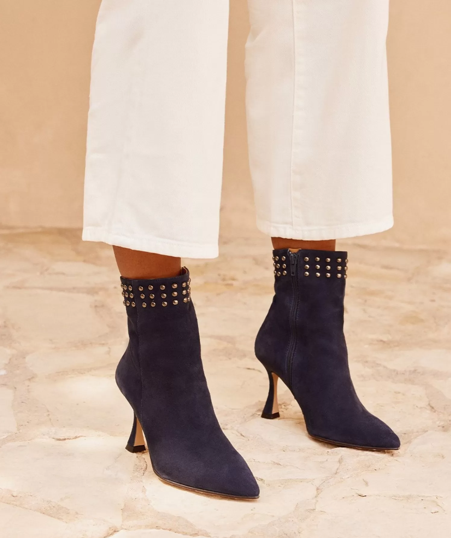 Ankle Boots | Pedro Miralles Ankle Boots Ankle Boots Made Of Navy Blue Suede With Heels