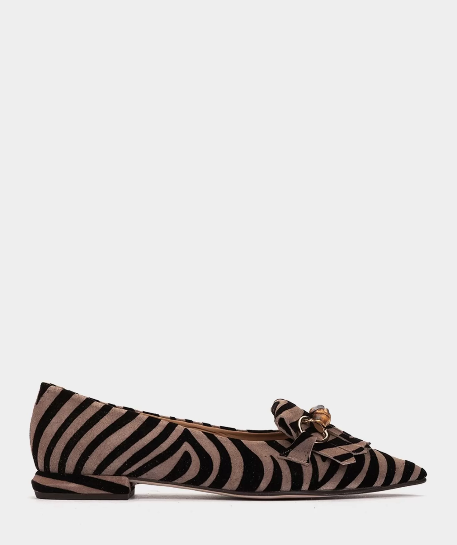 Flat Shoes | Pedro Miralles Flat Shoes Ballerinas Made Of Leather With Animal Print Pattern