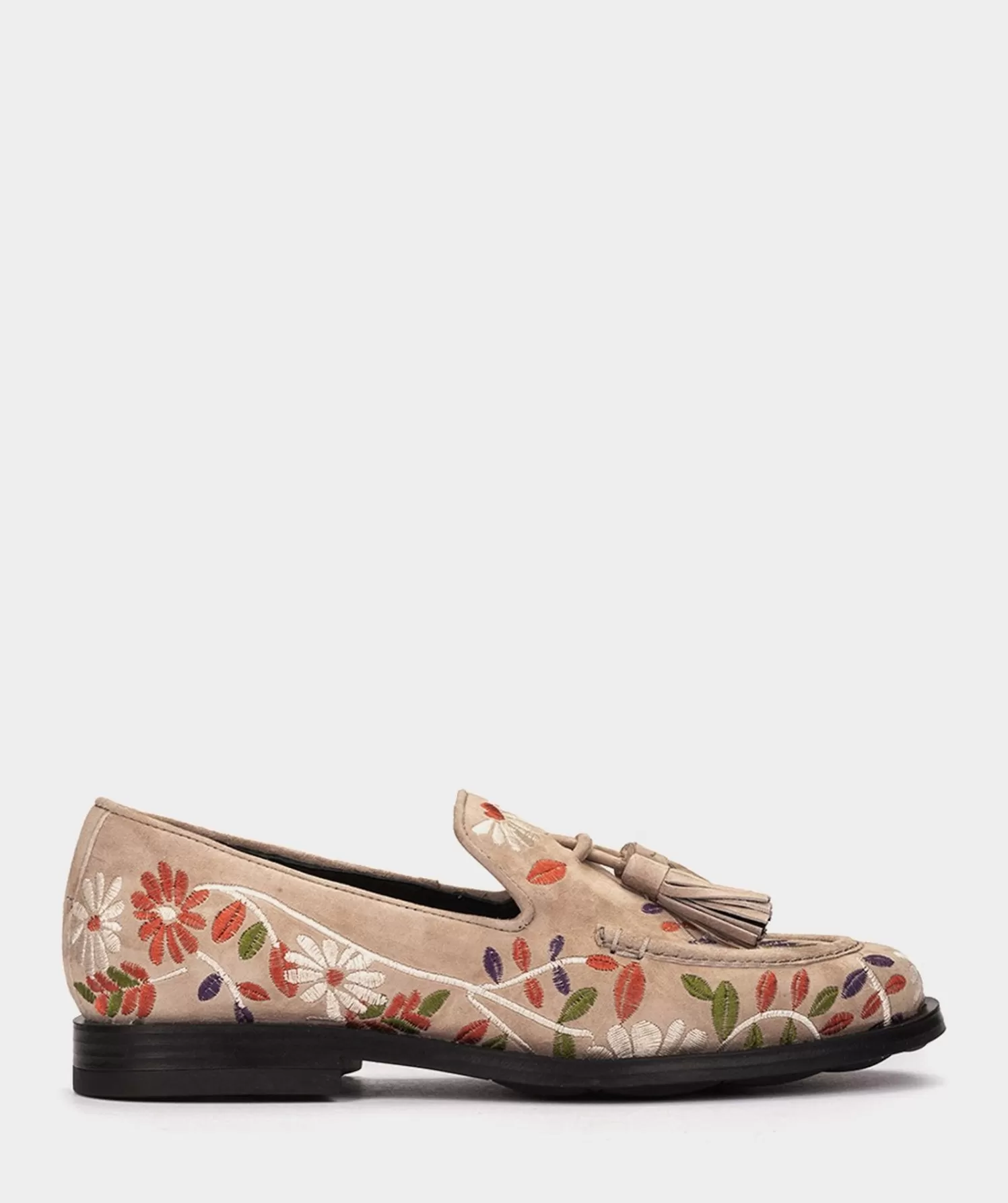 Flat Shoes | Pedro Miralles Flat Shoes Beige Embroidered Fabric Moccasins