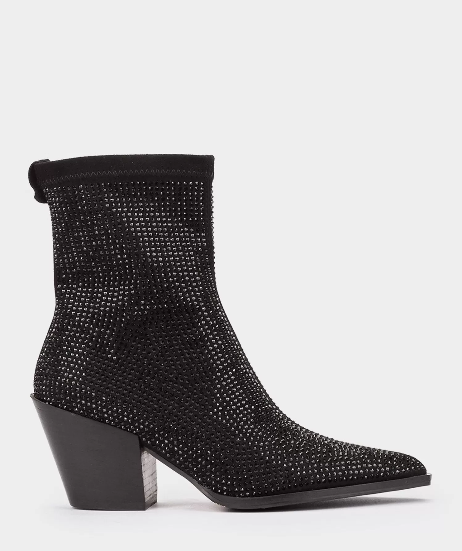 Ankle Boots | Pedro Miralles Ankle Boots Black Fabric Ankle Boots With Rhinestones