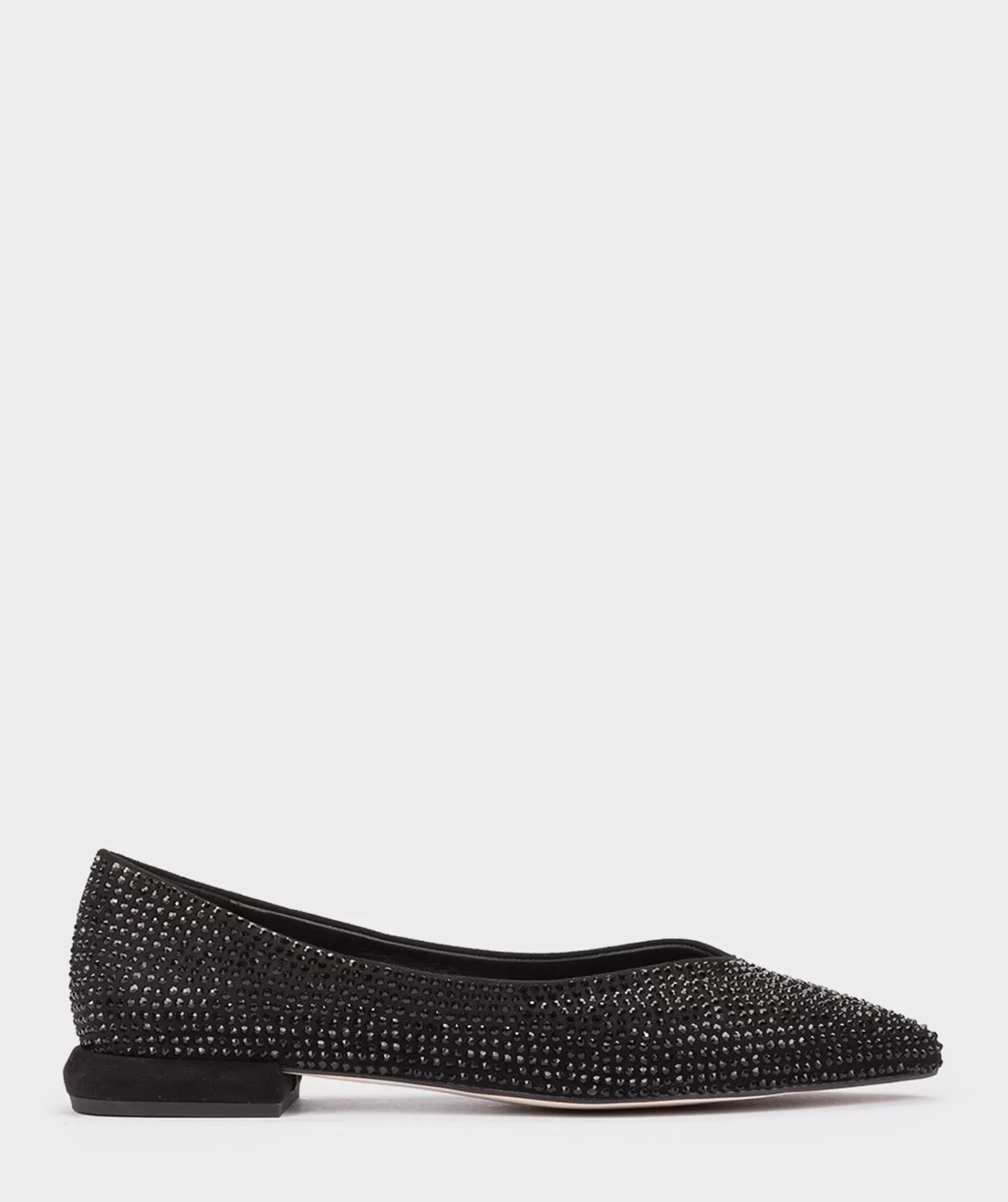 Flat Shoes | Pedro Miralles Flat Shoes Black Fabric Ballerinas With Shiny Details