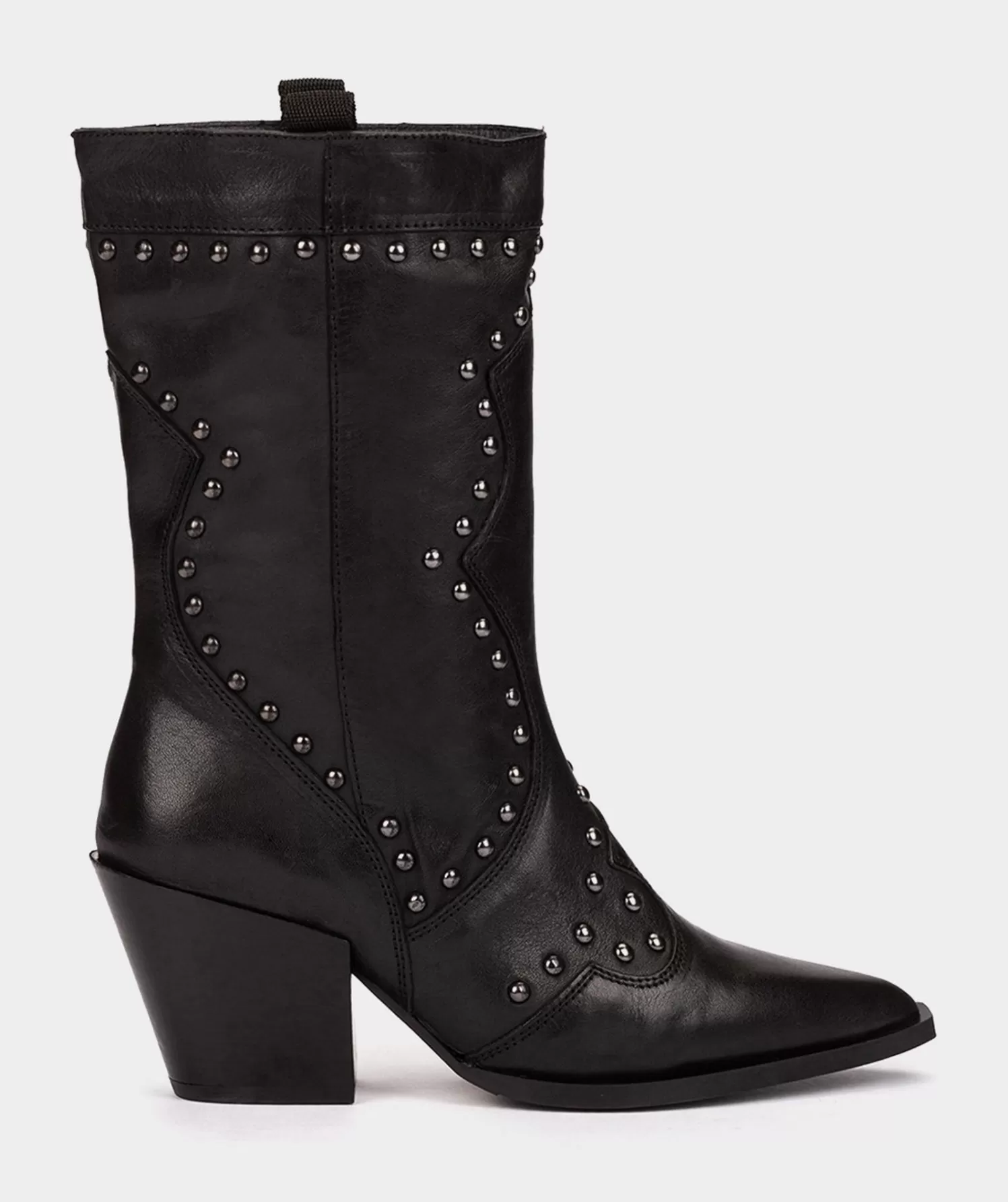 Boots | Pedro Miralles Boots Black Leather Mid-Calf Boots