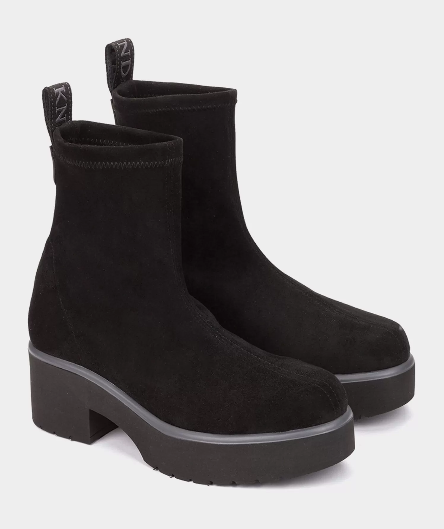 Ankle Boots | Pedro Miralles Ankle Boots Black Suede-Effect Stretch Fabric Ankle Boots