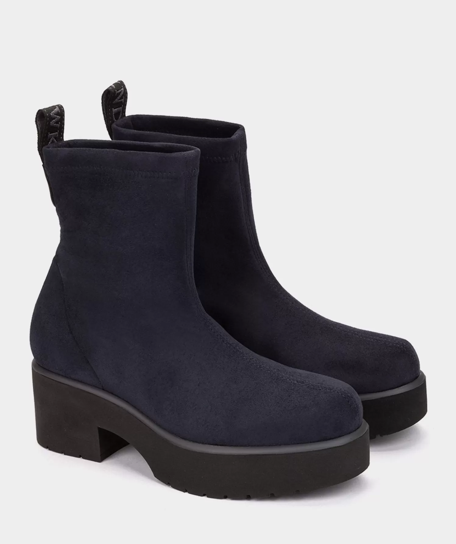 Ankle Boots | Pedro Miralles Ankle Boots Blue Suede-Effect Stretch Fabric Ankle Boots