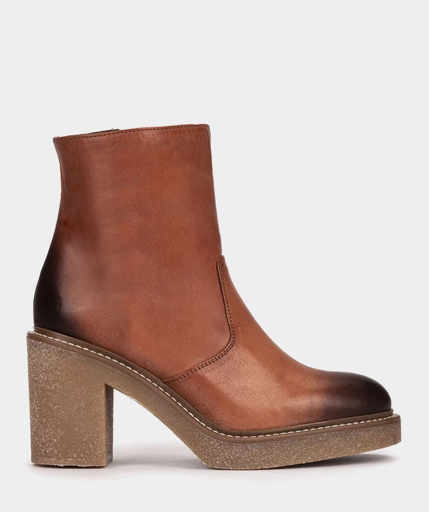 Ankle Boots | Pedro Miralles Ankle Boots Botin De Piel Con Tacon Y Plataforma