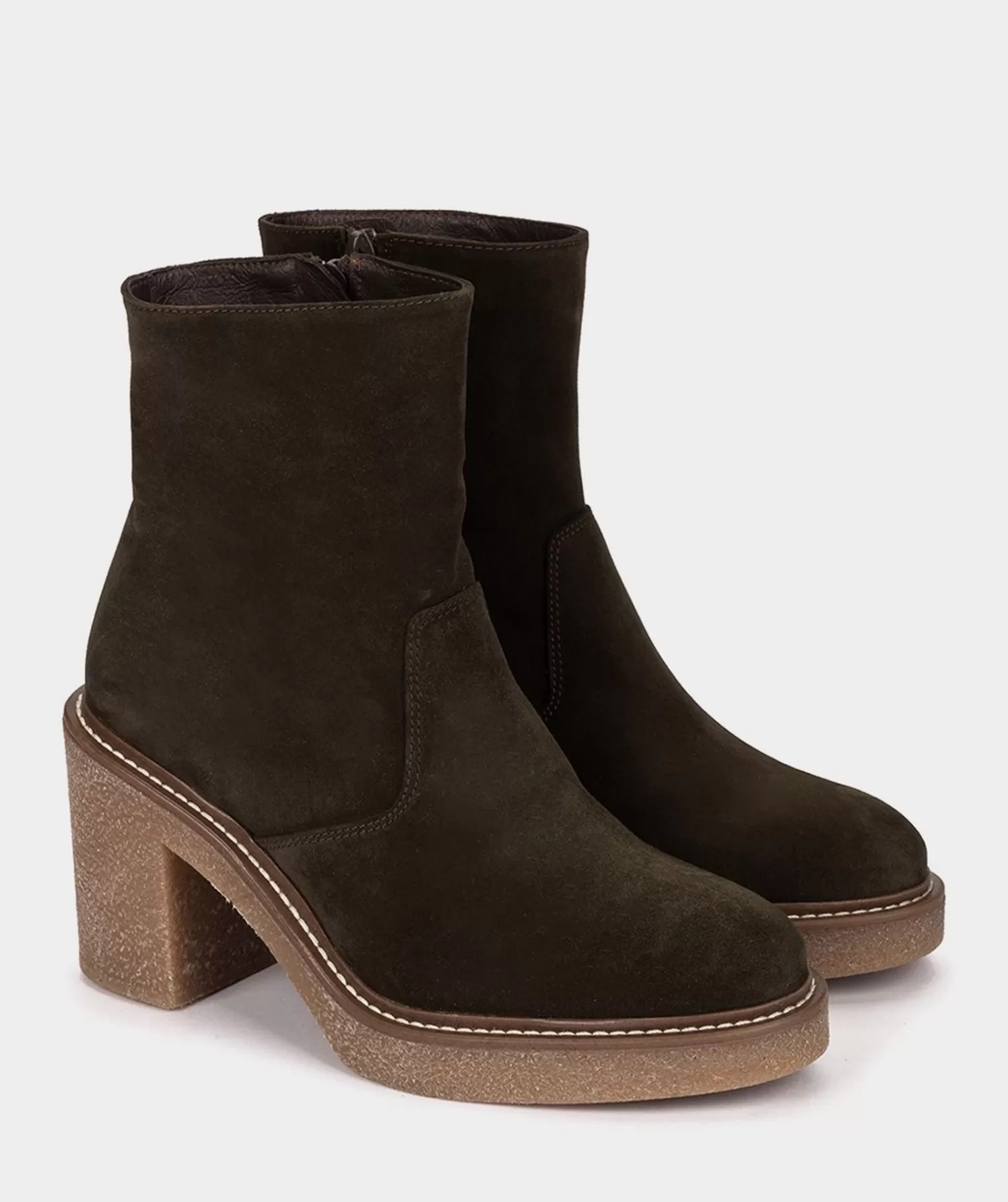 Ankle Boots | Pedro Miralles Ankle Boots Botin De Serraje Con Tacon Y Plataforma