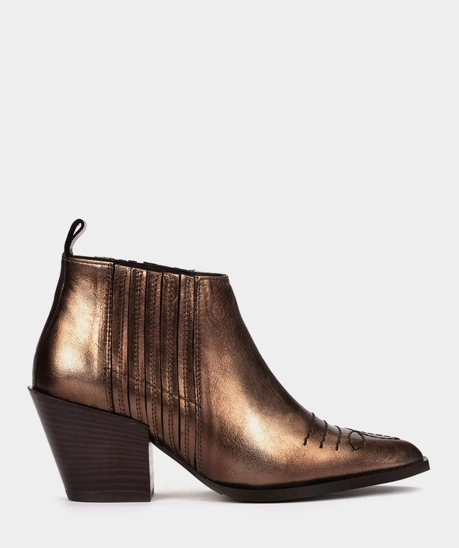 Ankle Boots | Pedro Miralles Ankle Boots Bronze Metallic Leather Ankle Boots