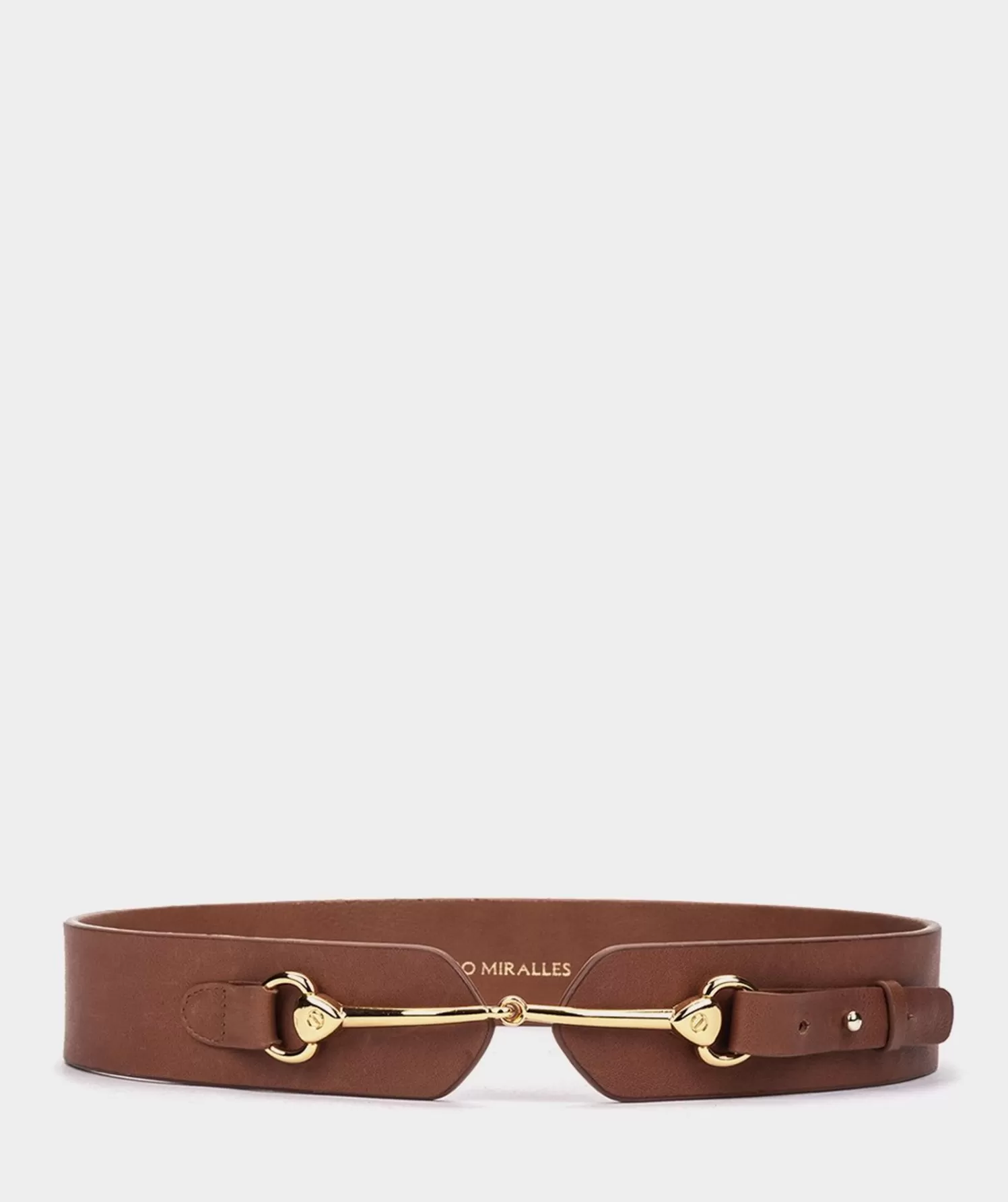 Gifts | Pedro Miralles Gifts Brown Leather Belt With Golden Buckles