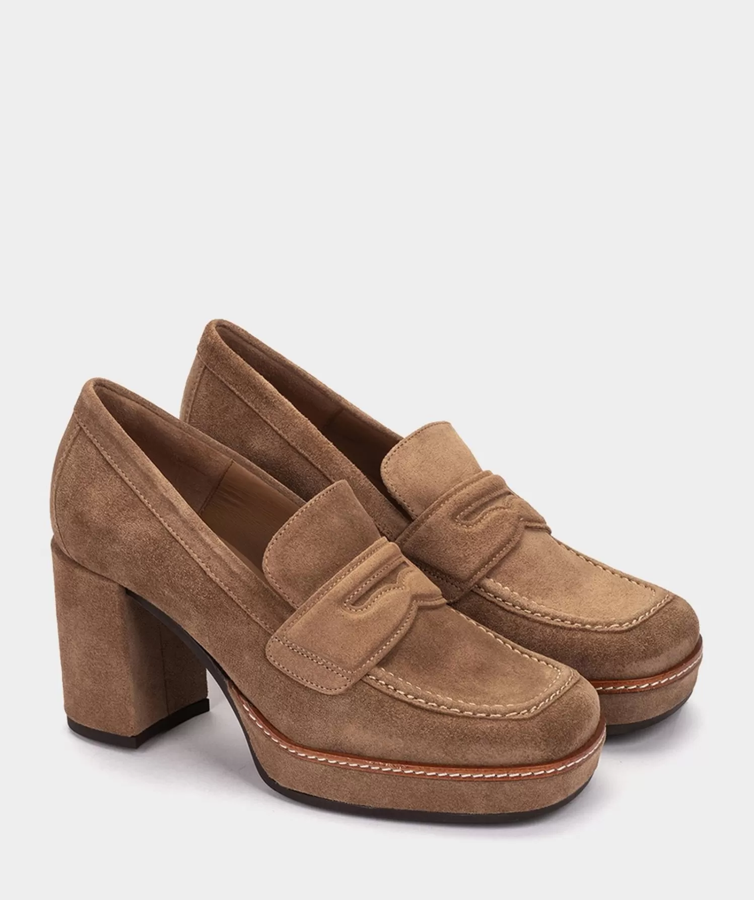 Pumps | Pedro Miralles Pumps Brown Split Leather Loafers