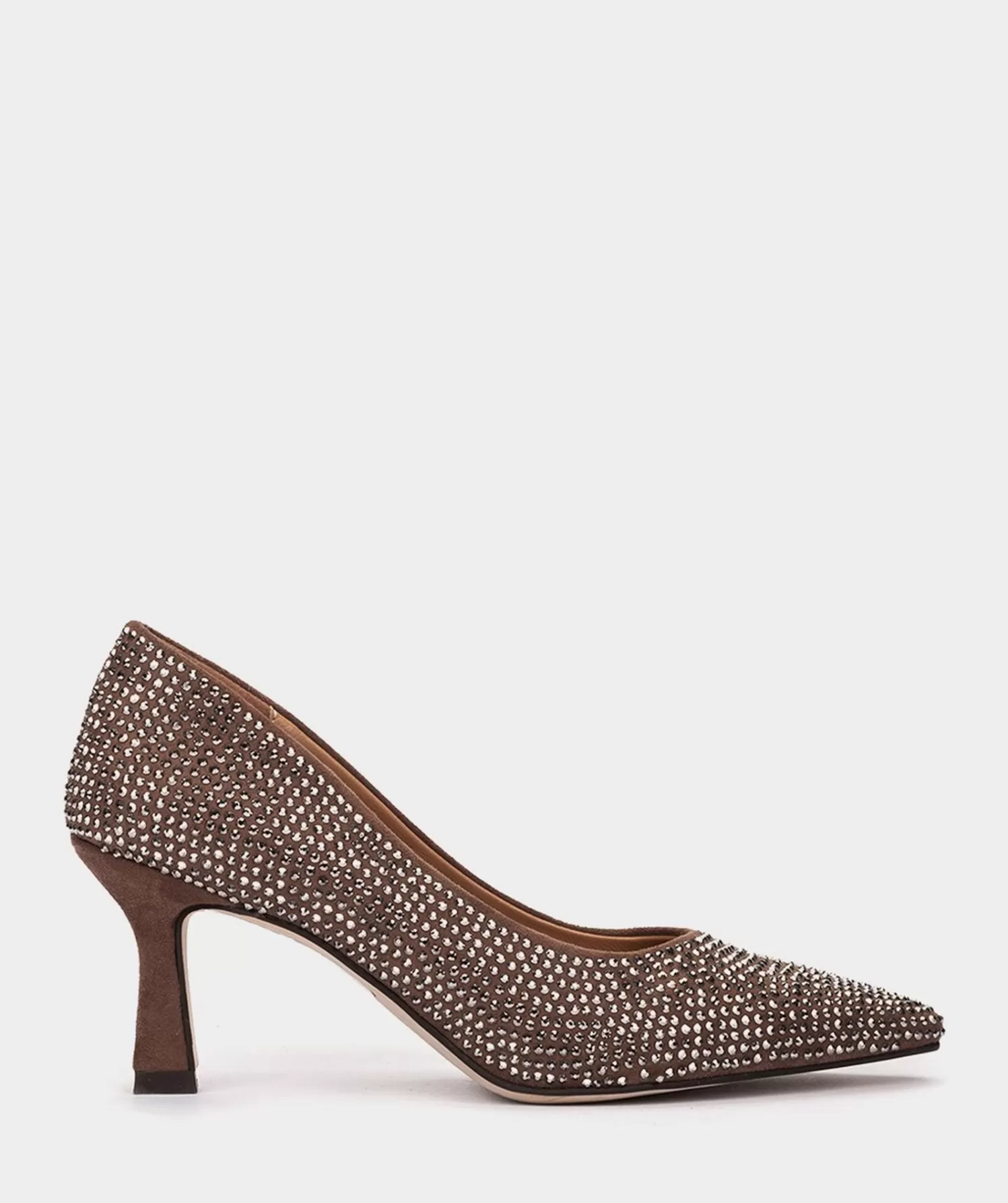 Pumps | Pedro Miralles Pumps Fabric Heeled Shoes With Rhinestones And Fine Toe