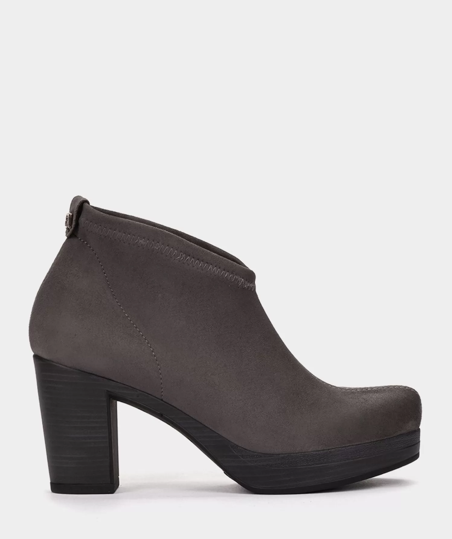 Ankle Boots | Pedro Miralles Ankle Boots Gray Suede Effect Elastic Vegan Leather Ankle Boots