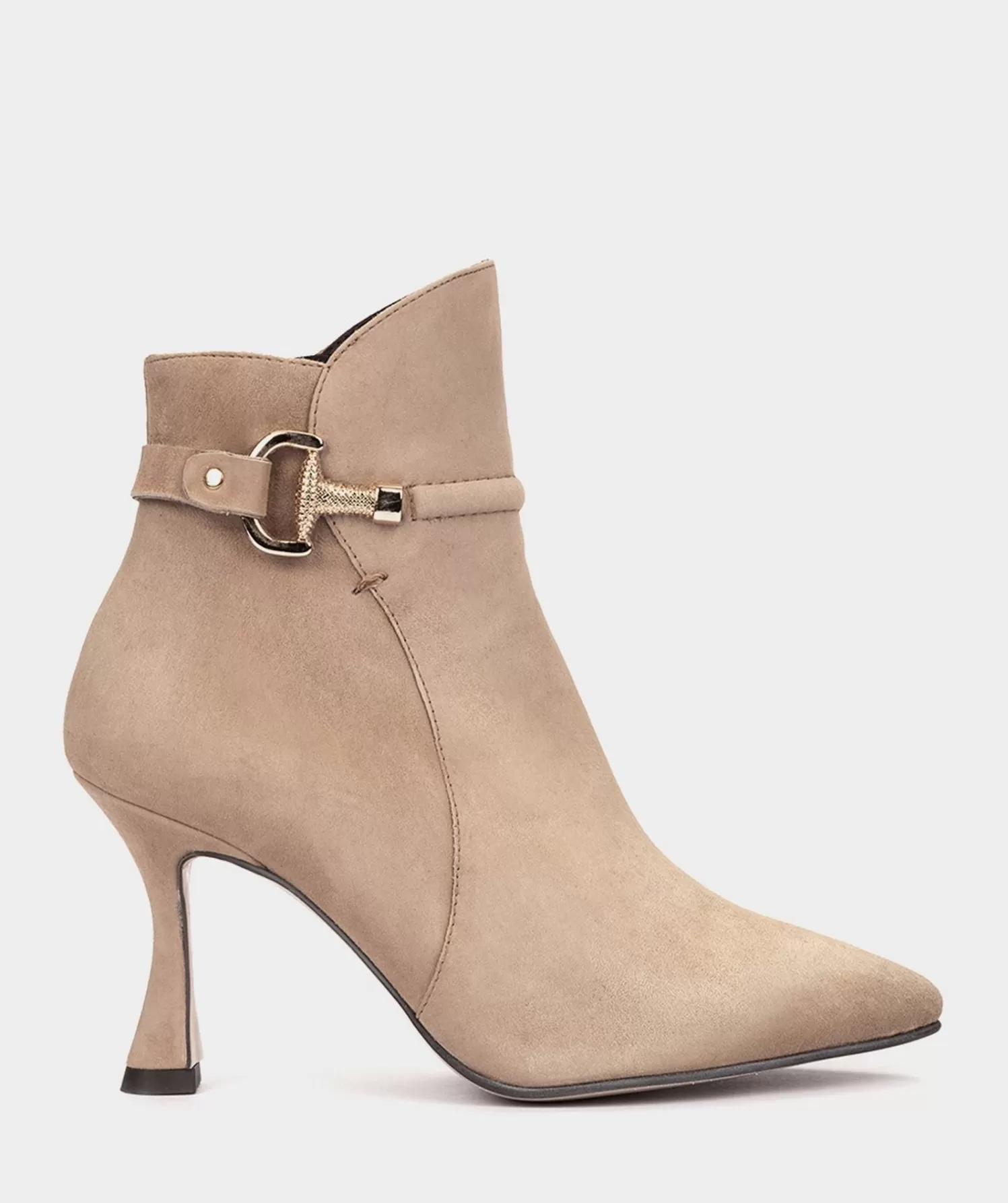 Ankle Boots | Pedro Miralles Ankle Boots Heel Boots Made Of Beige Suede