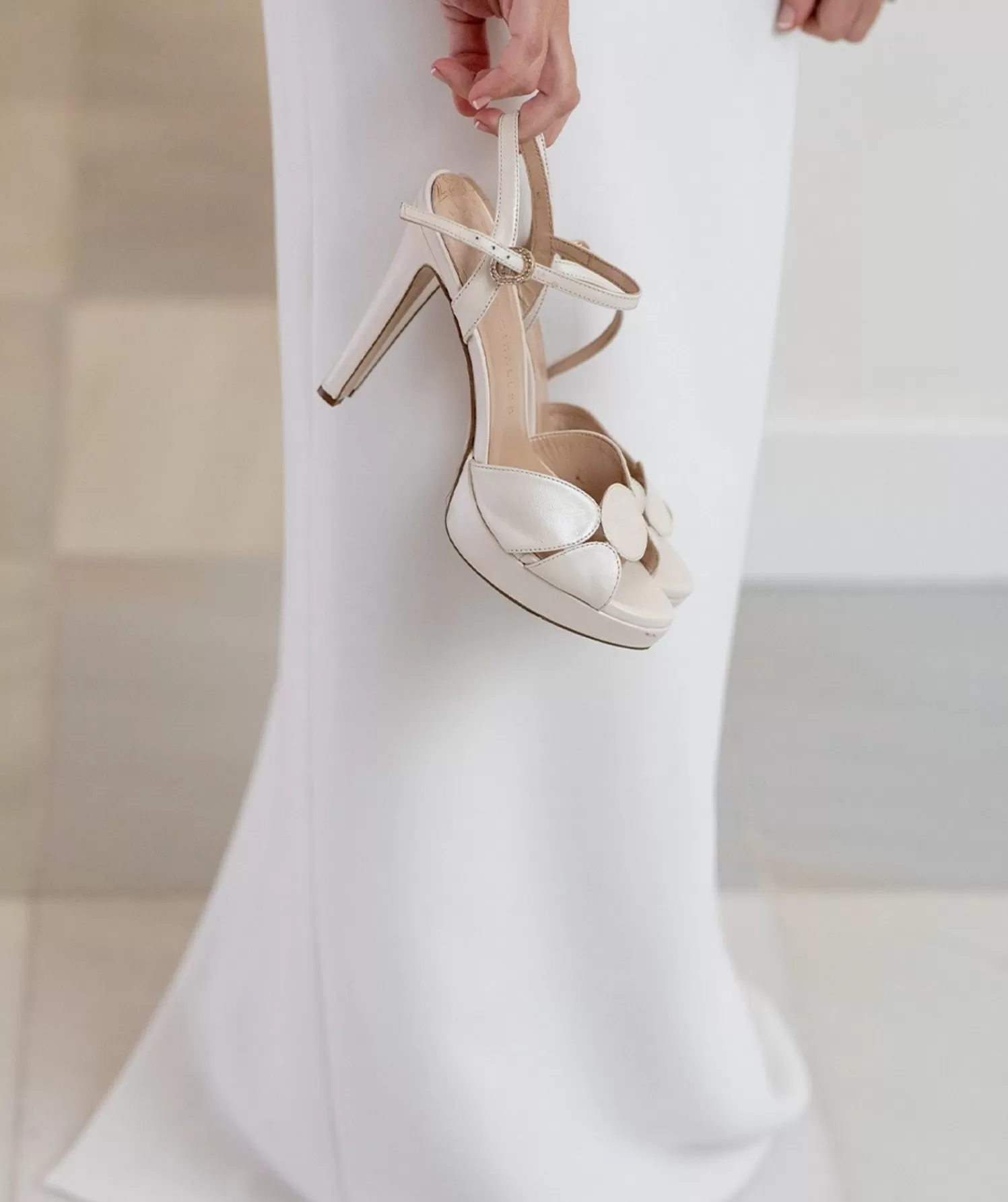 Heeled Sandals | Pedro Miralles Heeled Sandals Heeled Sandals With Pearlescent Leather Platform