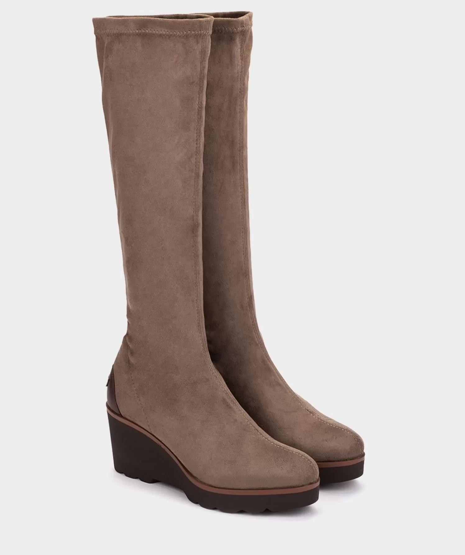 Boots | Pedro Miralles Boots High Boots In Brown Elastic Fabric