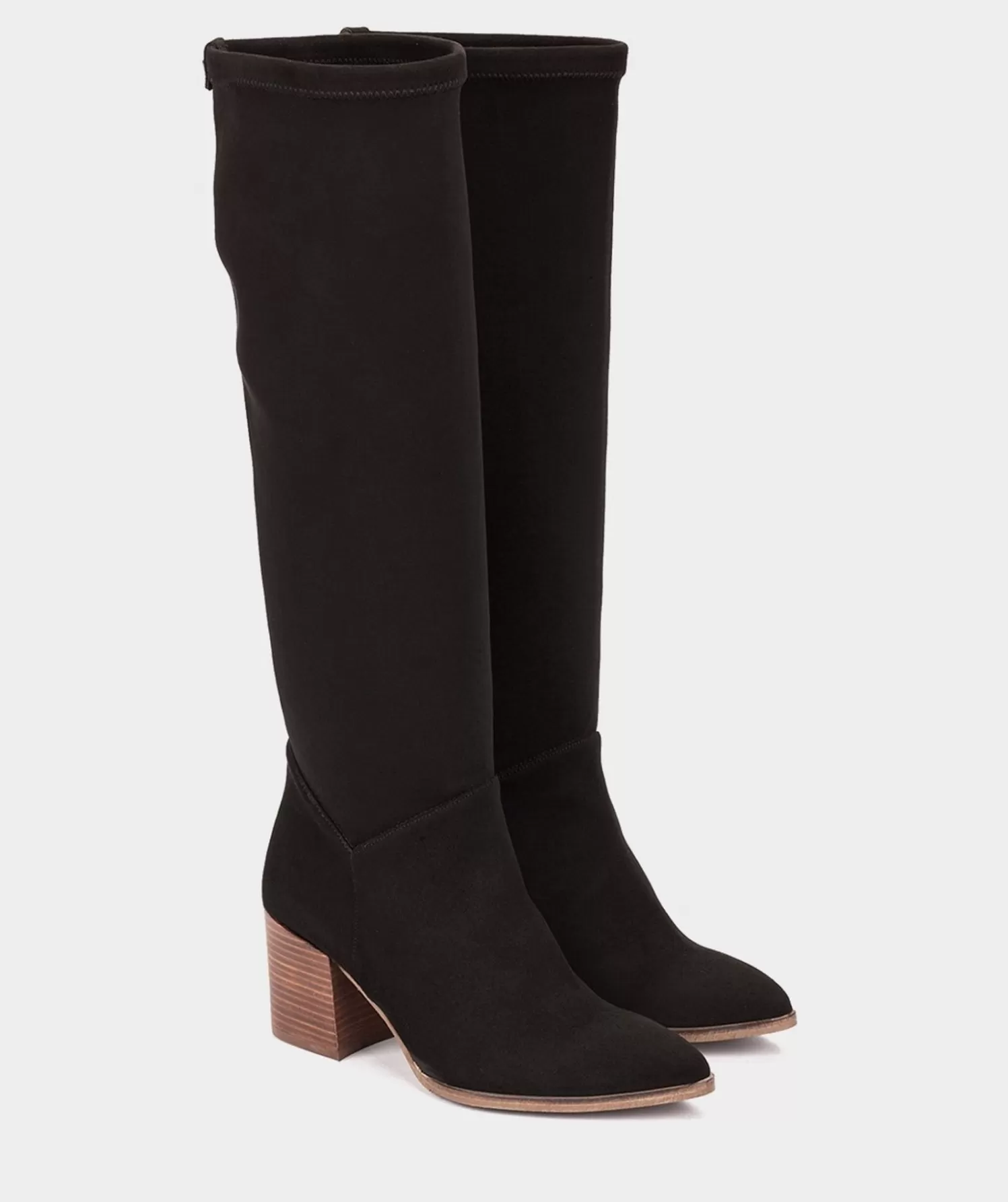 Boots | Pedro Miralles Boots High Boots Made In Black Suede Effect Stretch Fabric