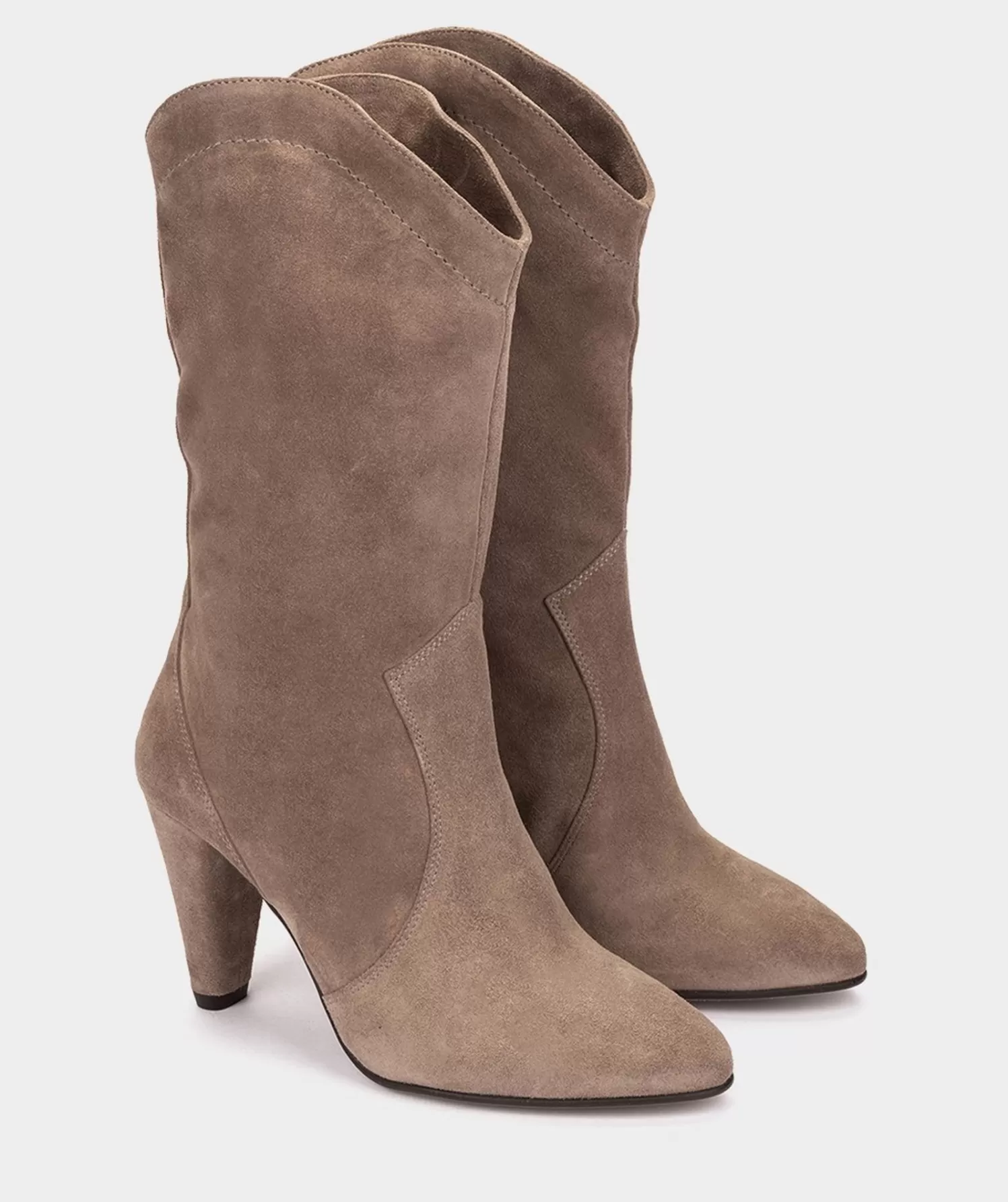 Boots | Pedro Miralles Boots High Heeled Boots Made Of Brown Suede Leather