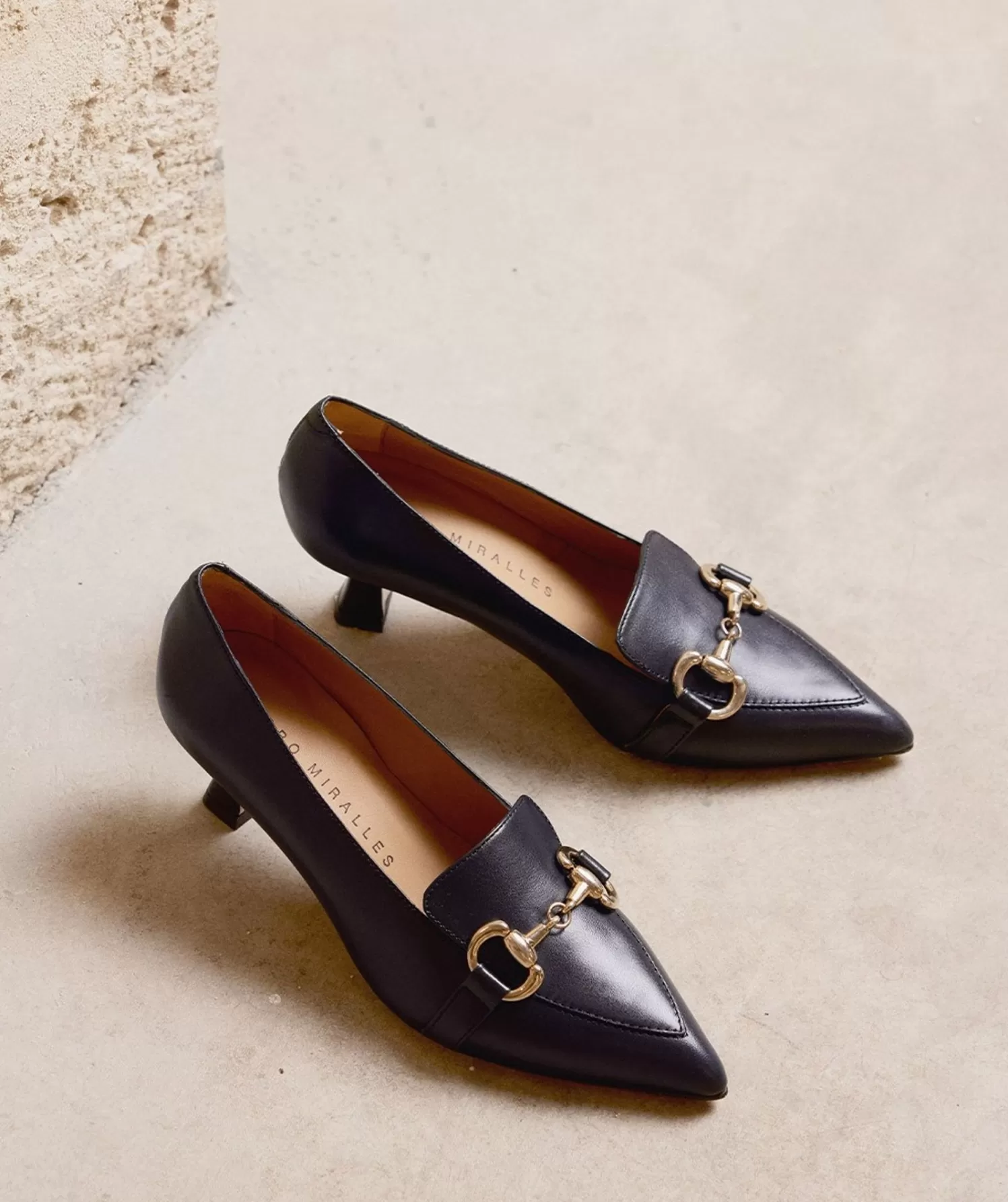 Pumps | Pedro Miralles Pumps Leather High Heels In Navy Blue Colour