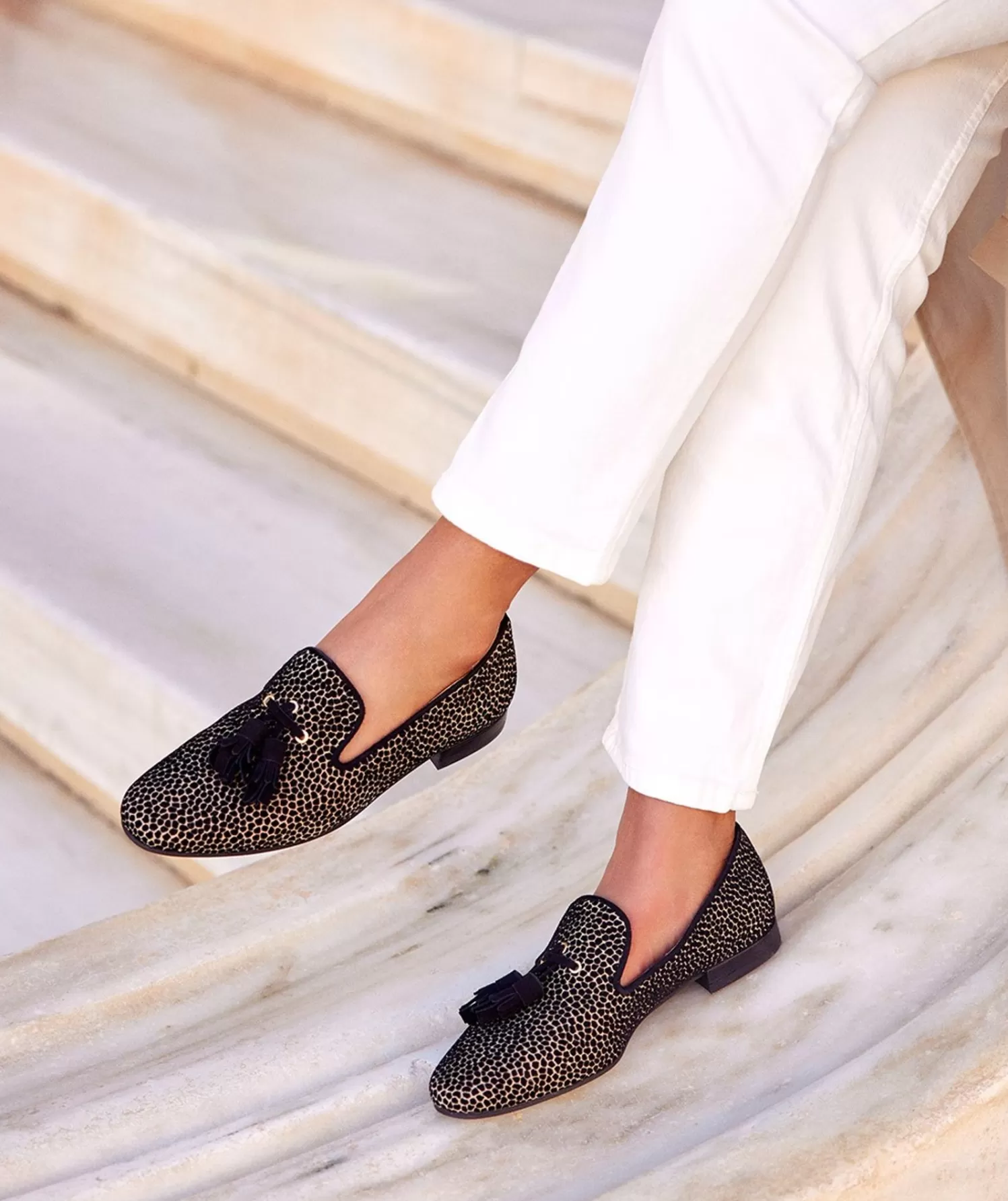 Loafers | Pedro Miralles Loafers Leather Loafers With Animal Print.