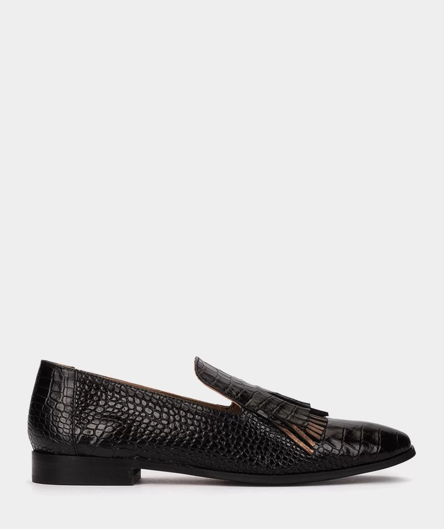 Loafers | Pedro Miralles Loafers Leather Loafers With Animal Print In Black