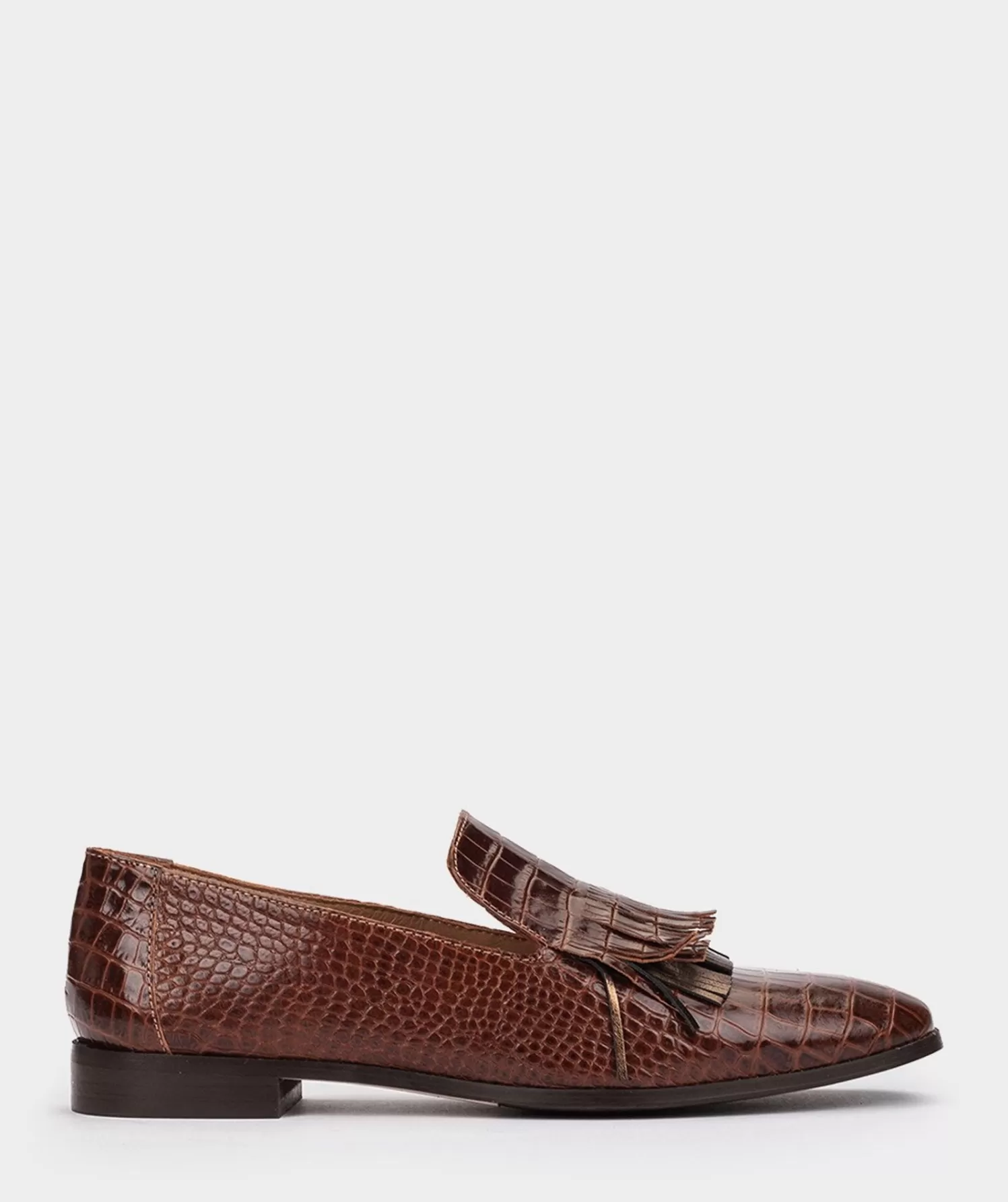 Loafers | Pedro Miralles Loafers Leather Moccasins With Animal Print In Brown Colour