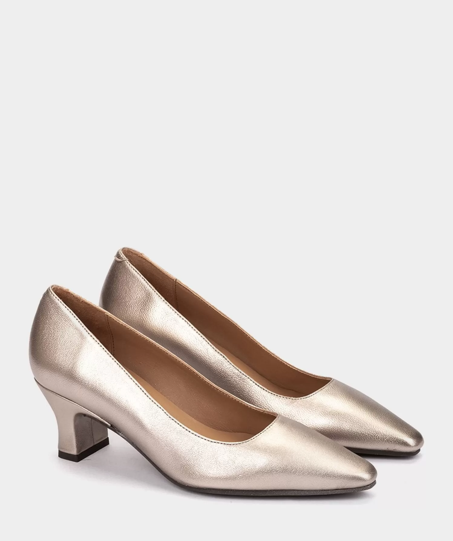 Pumps | Pedro Miralles Pumps Metallic Coloured Leather Pumps With Pointed Toe Heel