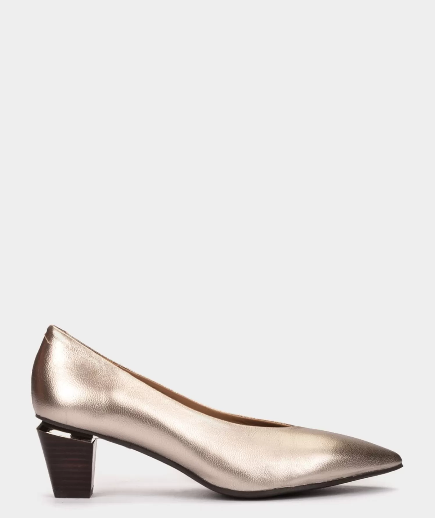 Pumps | Pedro Miralles Pumps Metallic Leather Heels In Smoke Colour