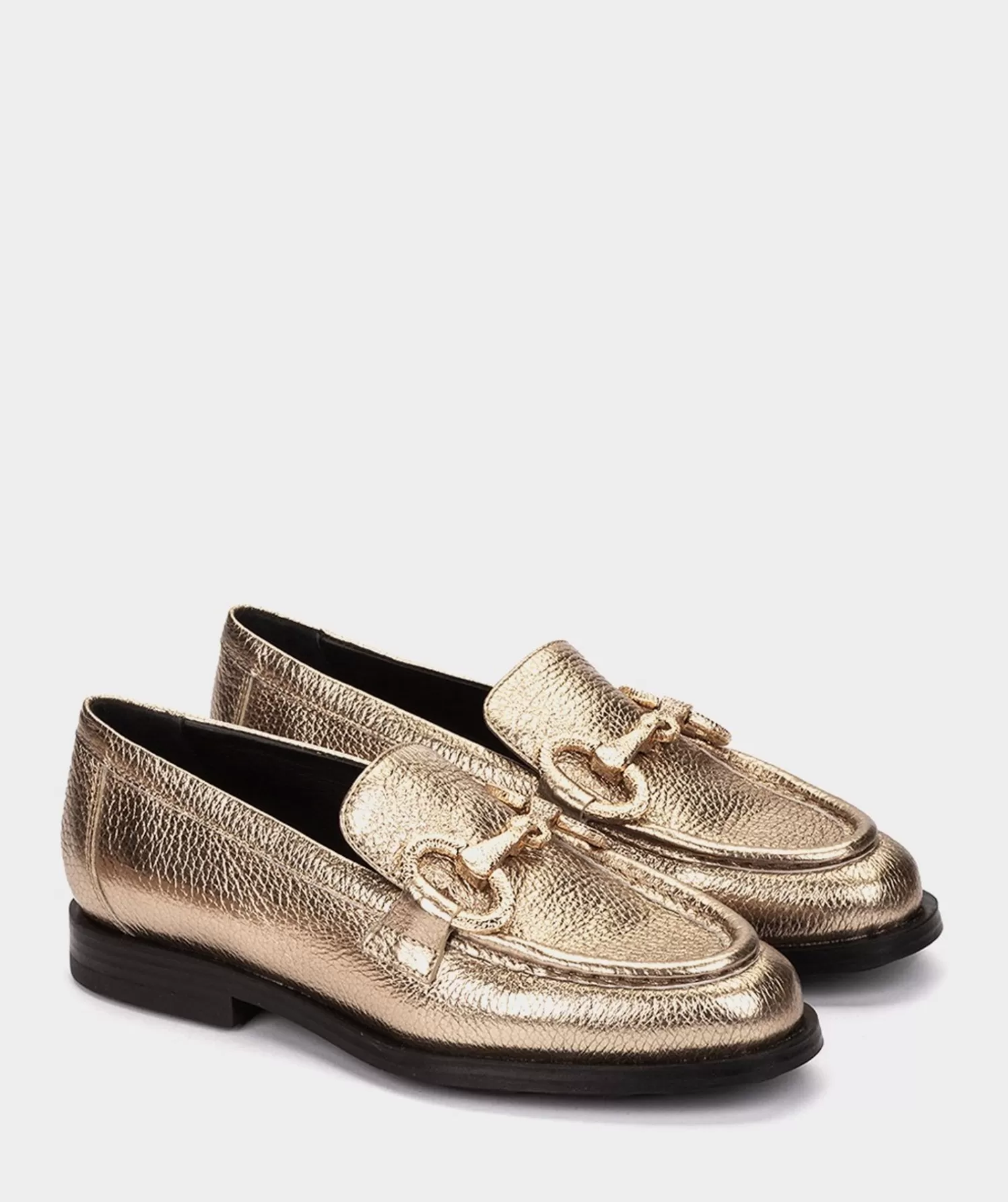 Loafers | Pedro Miralles Loafers Metallic Leather Moccasins In Golden Colour