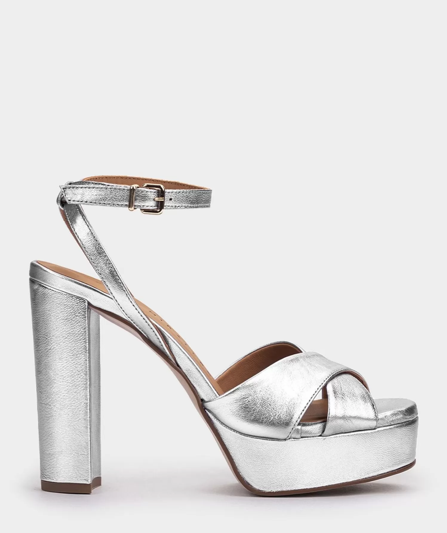 Heeled Sandals | Pedro Miralles Heeled Sandals Metallic Leather Platform Heeled Sandals