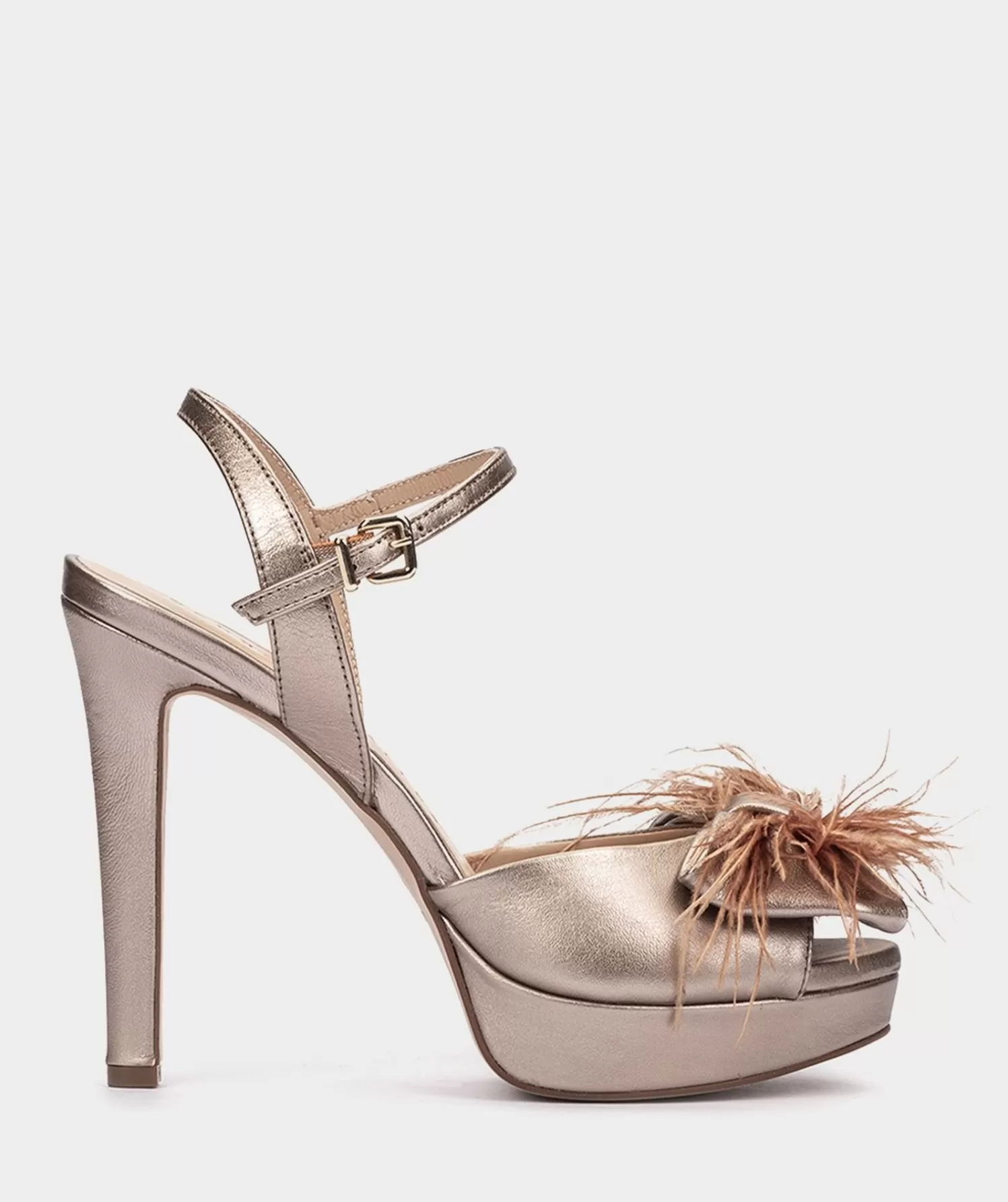 Heeled Sandals | Pedro Miralles Heeled Sandals Metallic Leather Platform Heeled Sandals