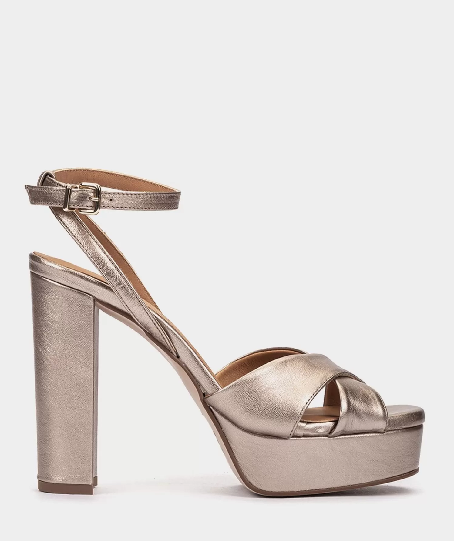 Heeled Sandals | Pedro Miralles Heeled Sandals Metallic Leather Platform Heeled Sandals