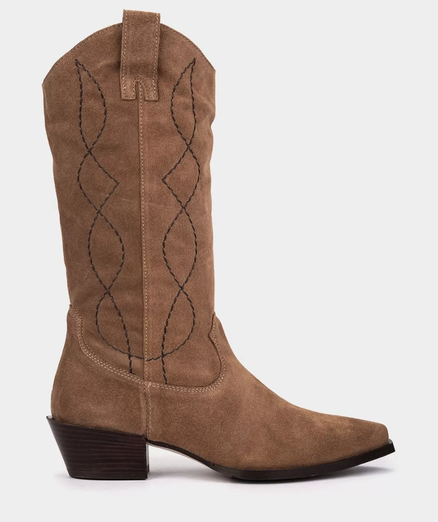 Boots | Pedro Miralles Boots Mid-Calf Boots In Brown Split Leather