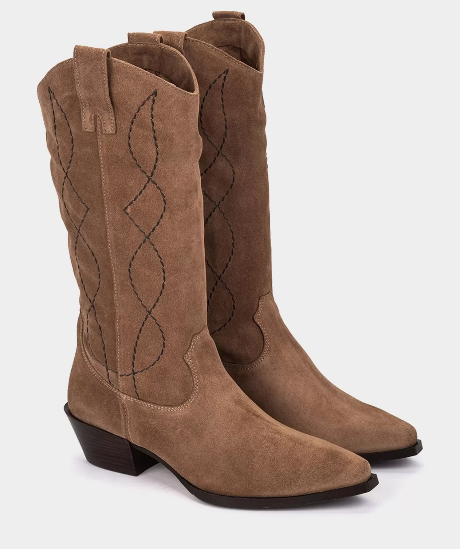 Boots | Pedro Miralles Boots Mid-Calf Boots In Brown Split Leather