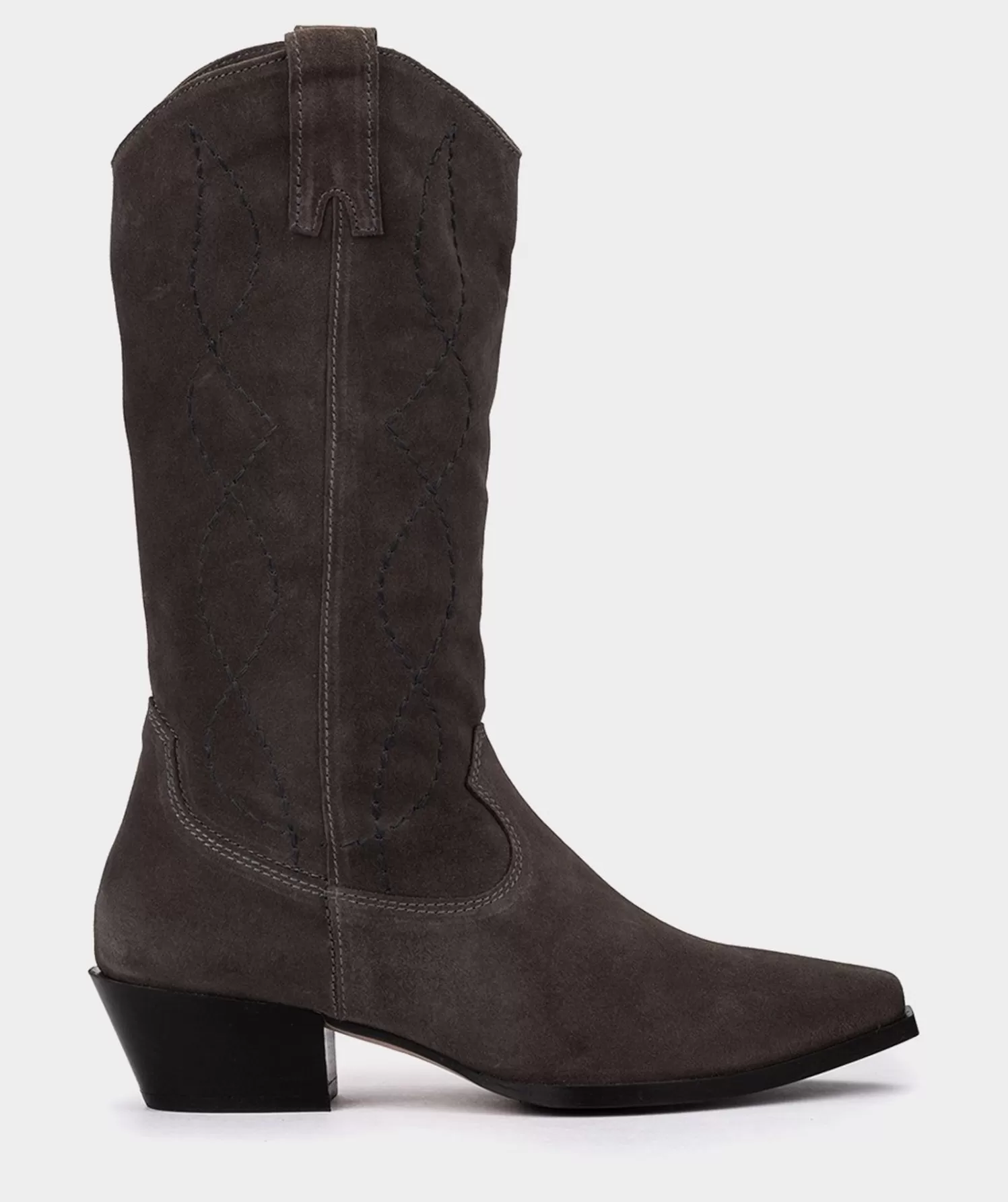 Boots | Pedro Miralles Boots Mid-Calf Boots In Grey Split Leather