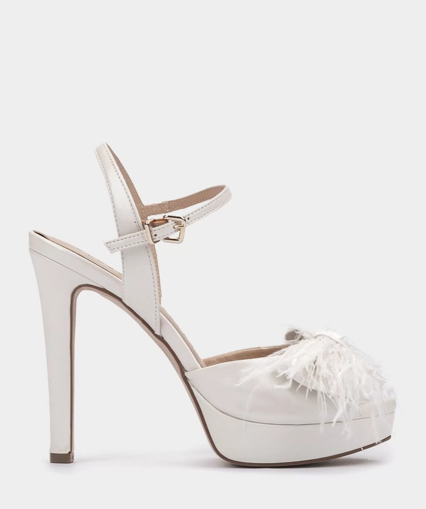 Heeled Sandals | Pedro Miralles Heeled Sandals Mother Of Pearl Leather Platform Heel Sandals