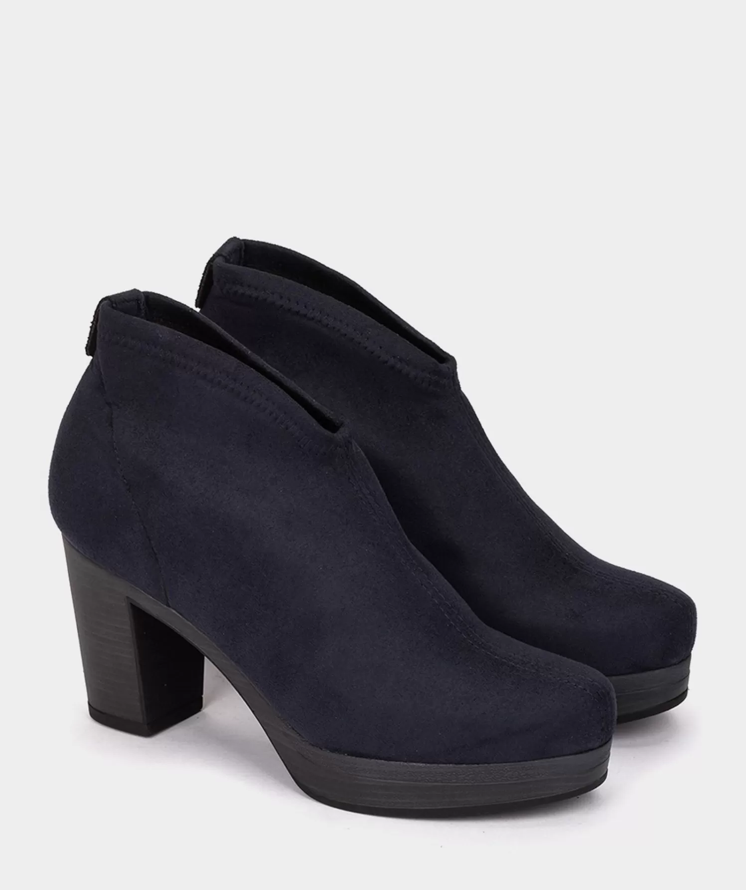 Ankle Boots | Pedro Miralles Ankle Boots Navy Blue Suede Effect Elastic Vegan Leather Ankle Boots