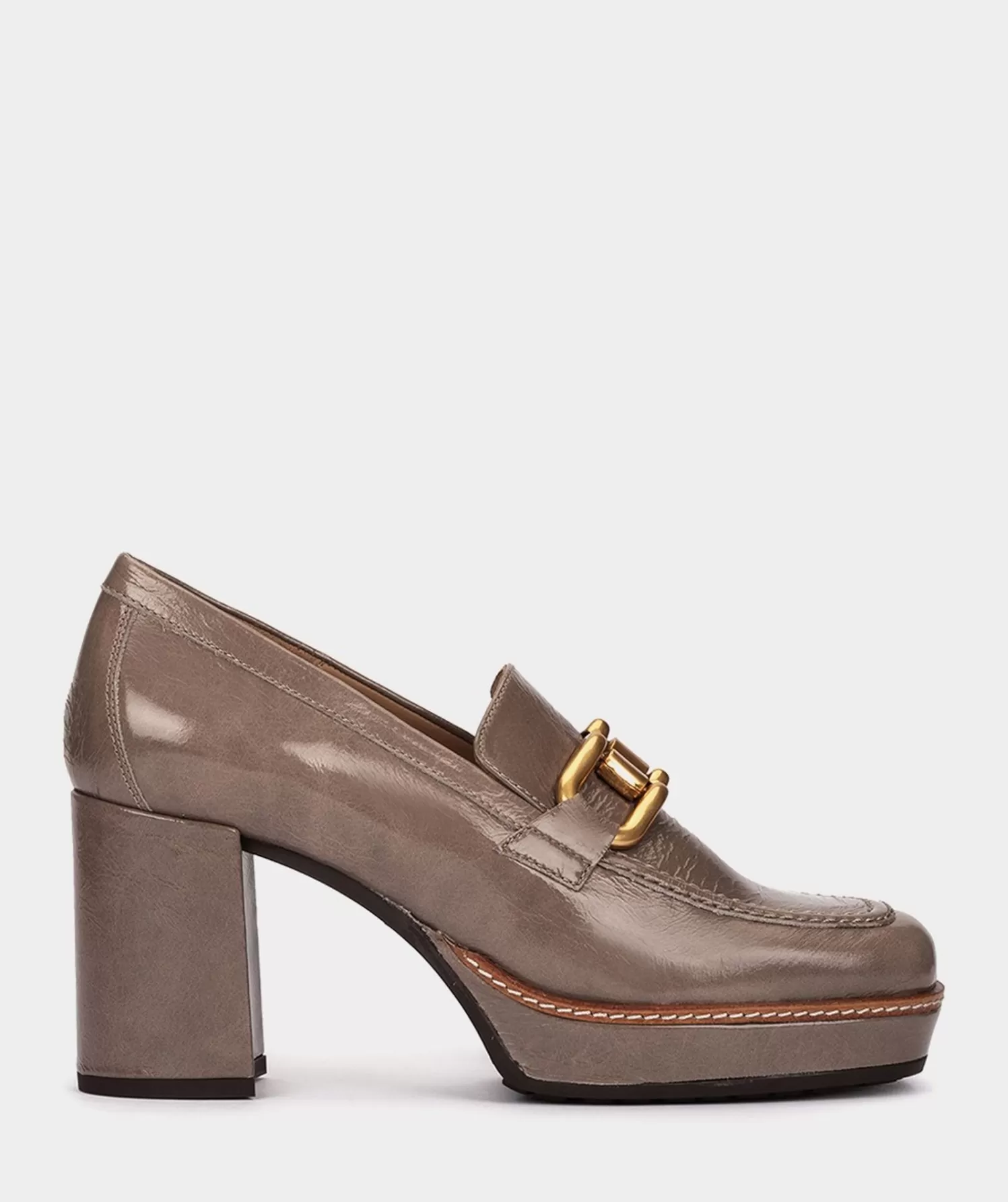 Pumps | Pedro Miralles Pumps Patent Leather Loafers With Heel In Brown Colour