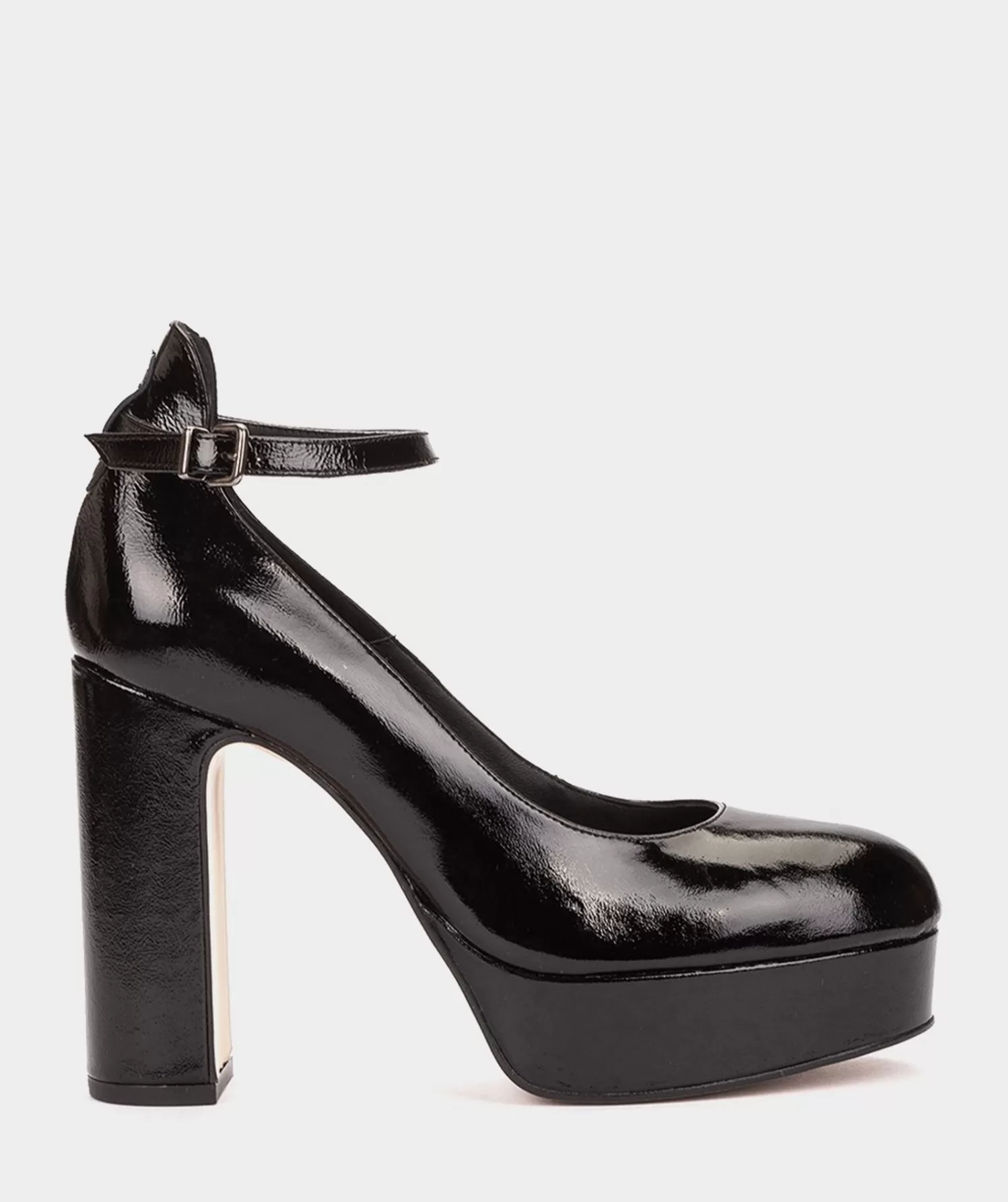 Pumps | Pedro Miralles Pumps Platform Heel Shoes Made Of Black Patent Leather