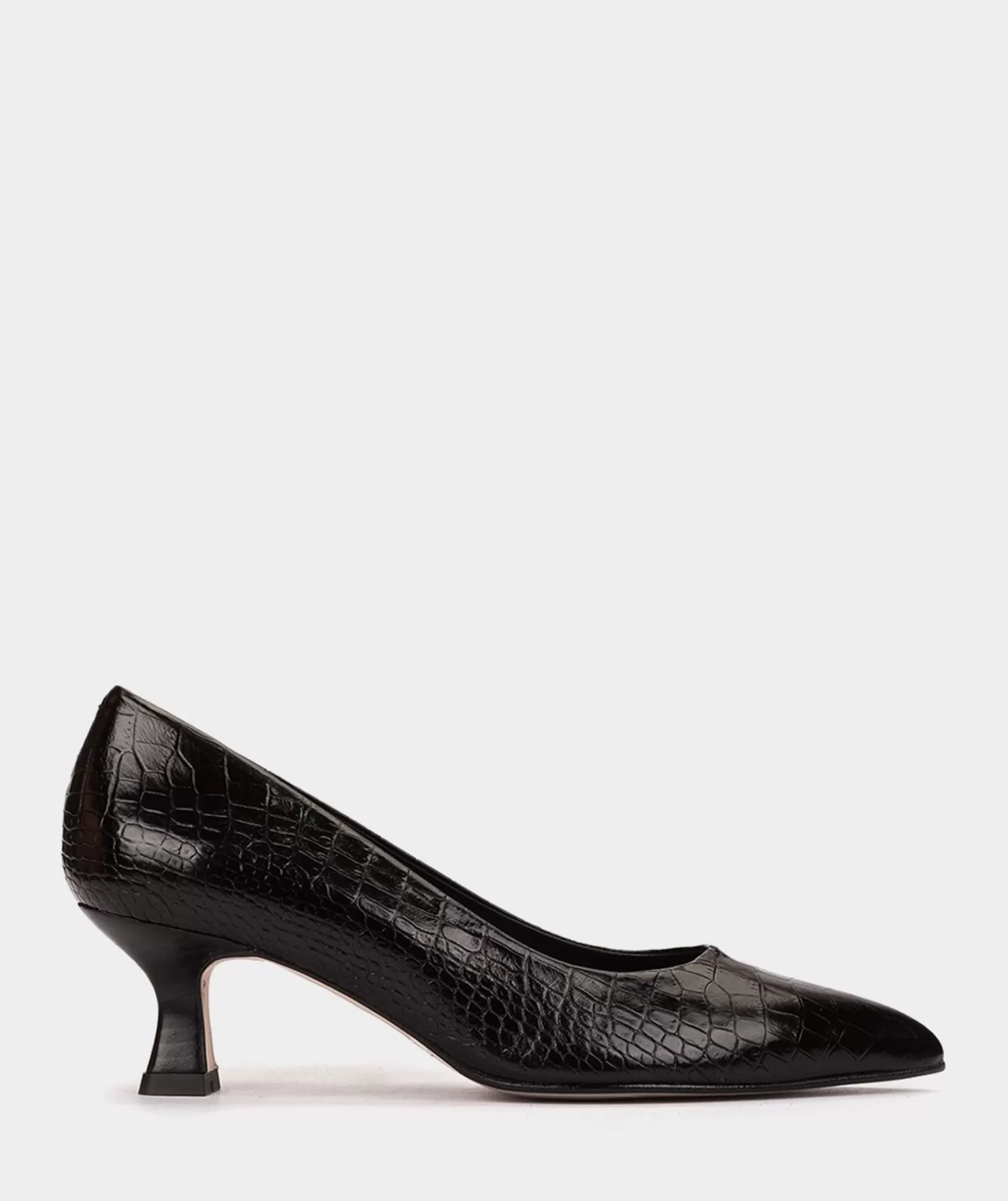 Pumps | Pedro Miralles Pumps Pointed-Toe High-Heeled Shoes Made Of Embossed Black Leather