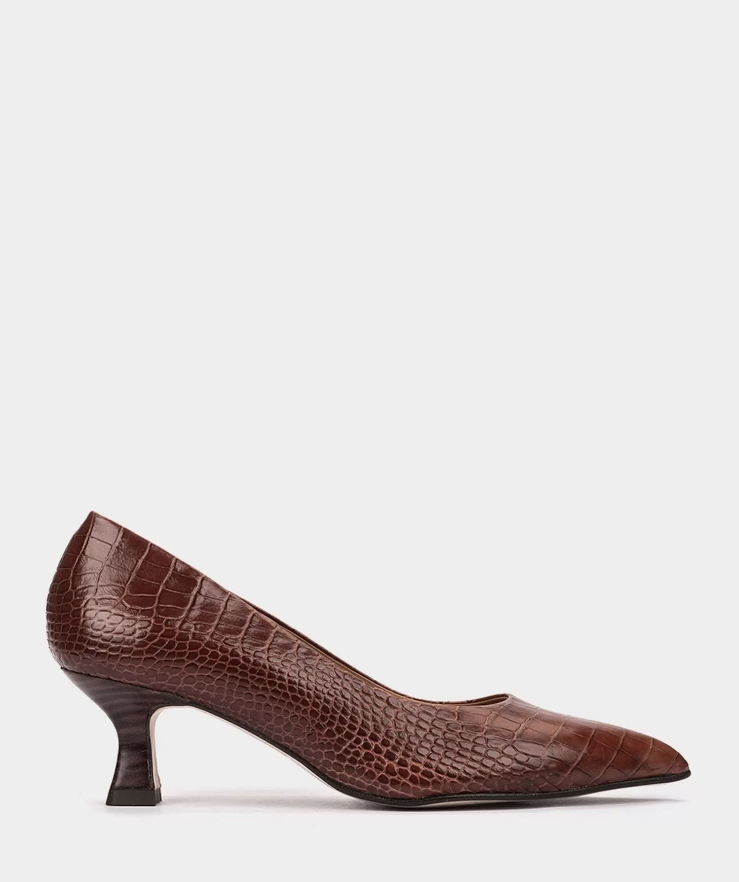 Pumps | Pedro Miralles Pumps Pointed-Toe High-Heeled Shoes Made Of Embossed Brown Leather