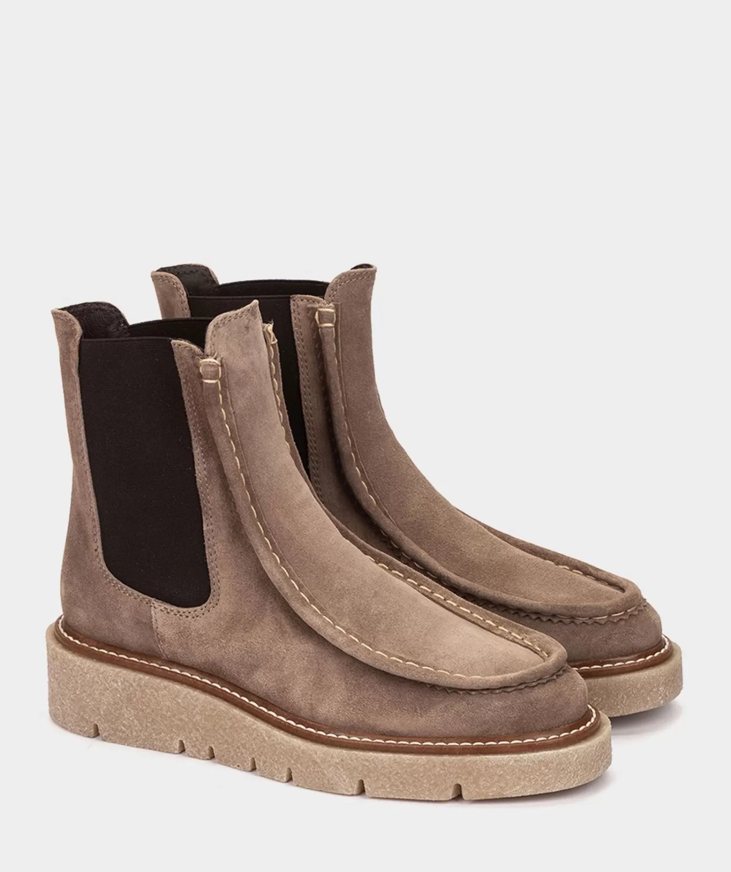 Ankle Boots | Pedro Miralles Ankle Boots Split Leather Ankle Boots With Beige Elasticated Sides