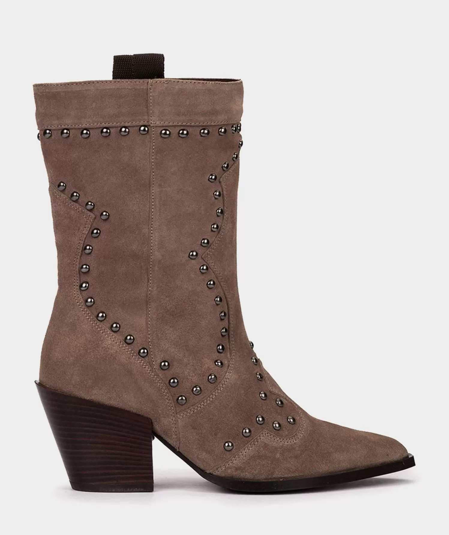 Boots | Pedro Miralles Boots Split Leather Mid-Calf Boots In Beige Colour