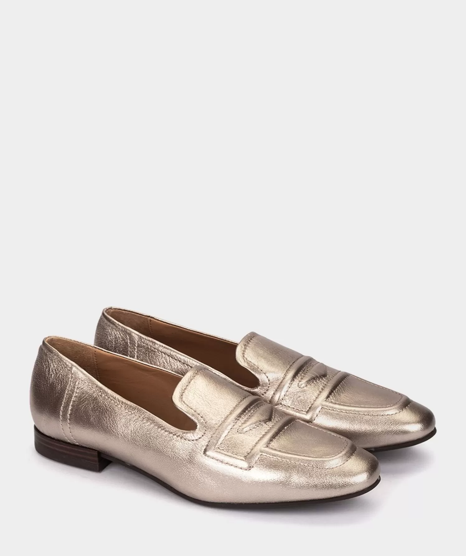 Loafers | Pedro Miralles Loafers Steel Coloured Metallic Leather Loafers