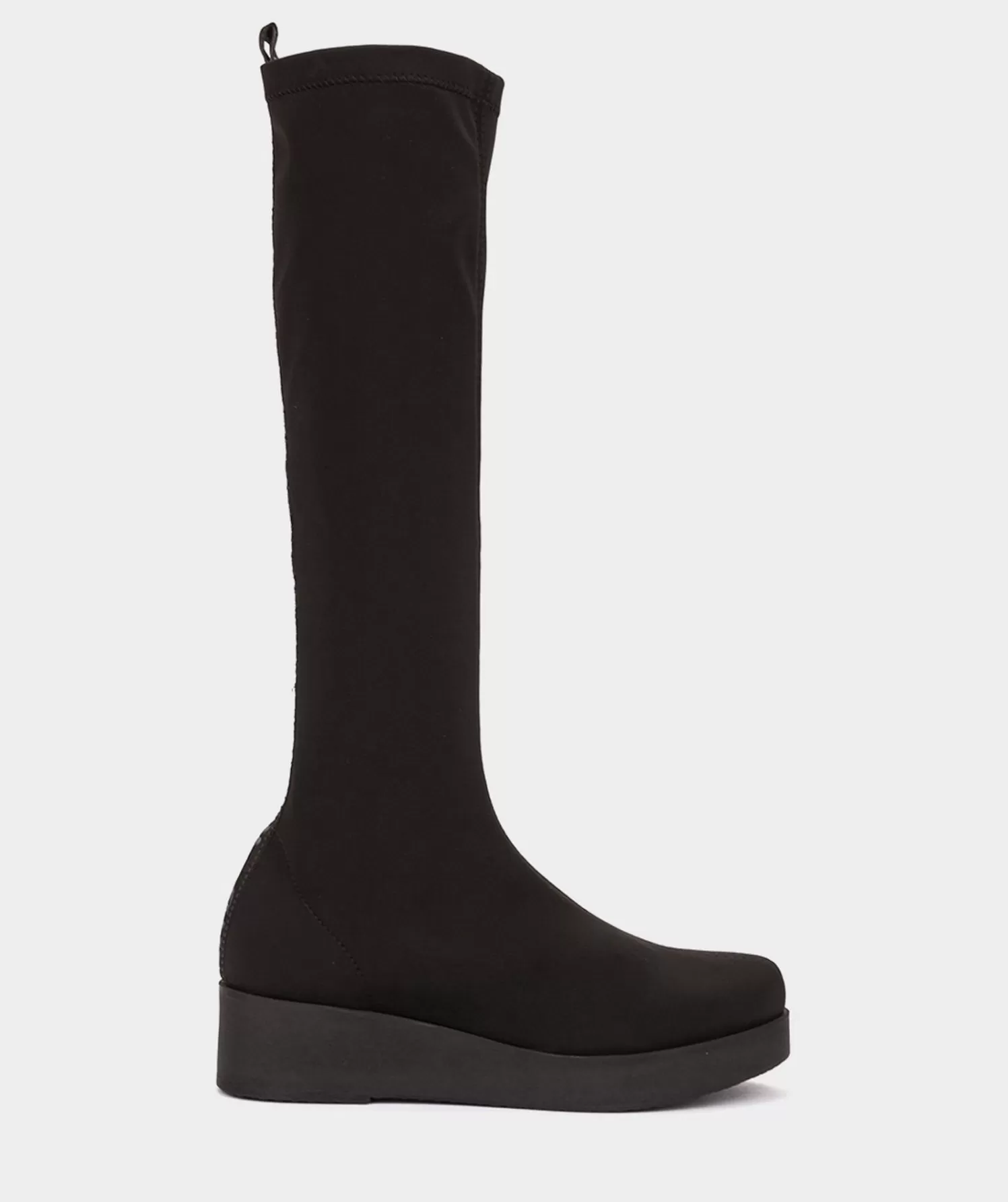 Boots | Pedro Miralles Boots Stretch Fabric High Boots In Black Colour