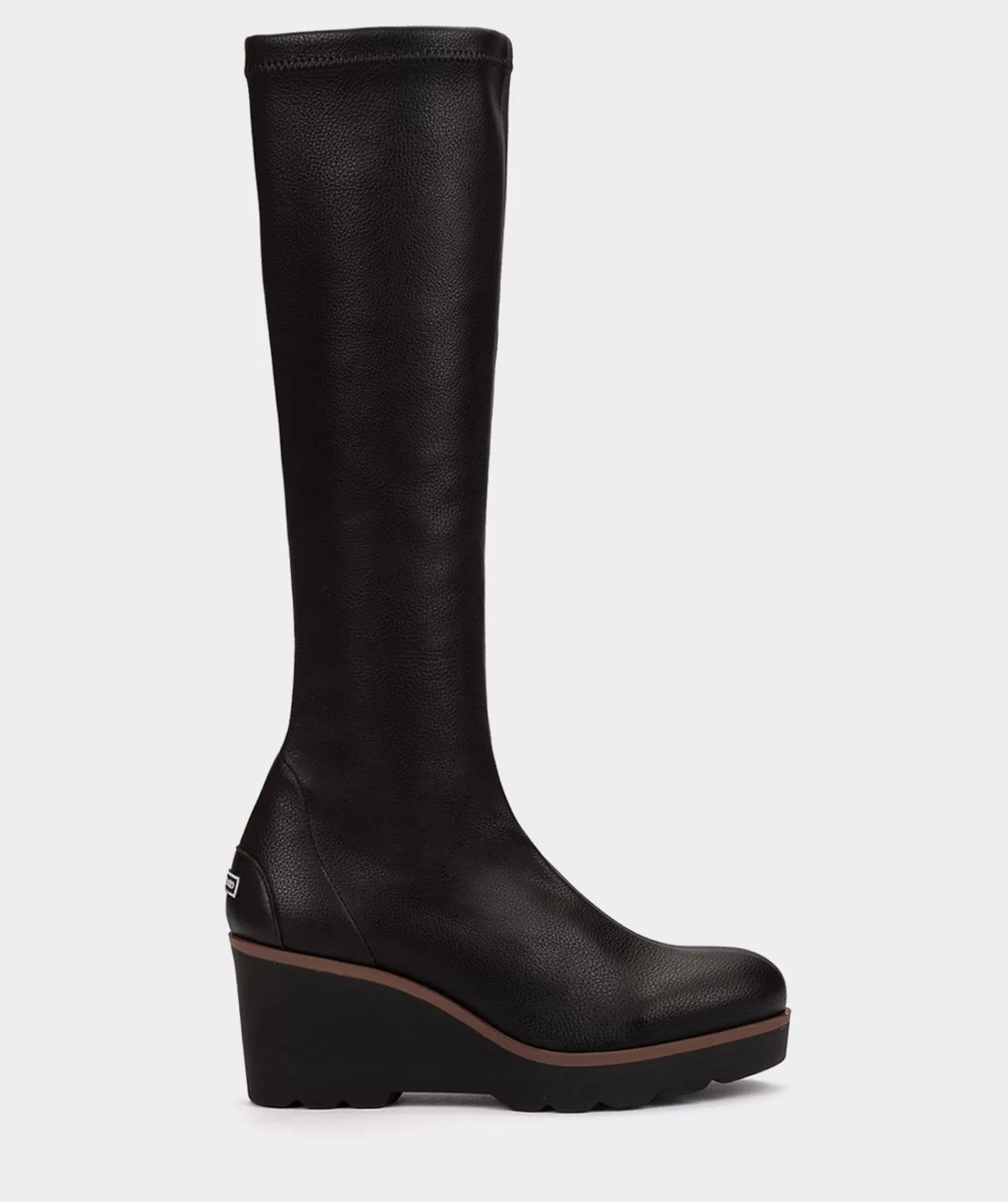 Boots | Pedro Miralles Boots Stretch Vegan Leather Knee High Boots In Black