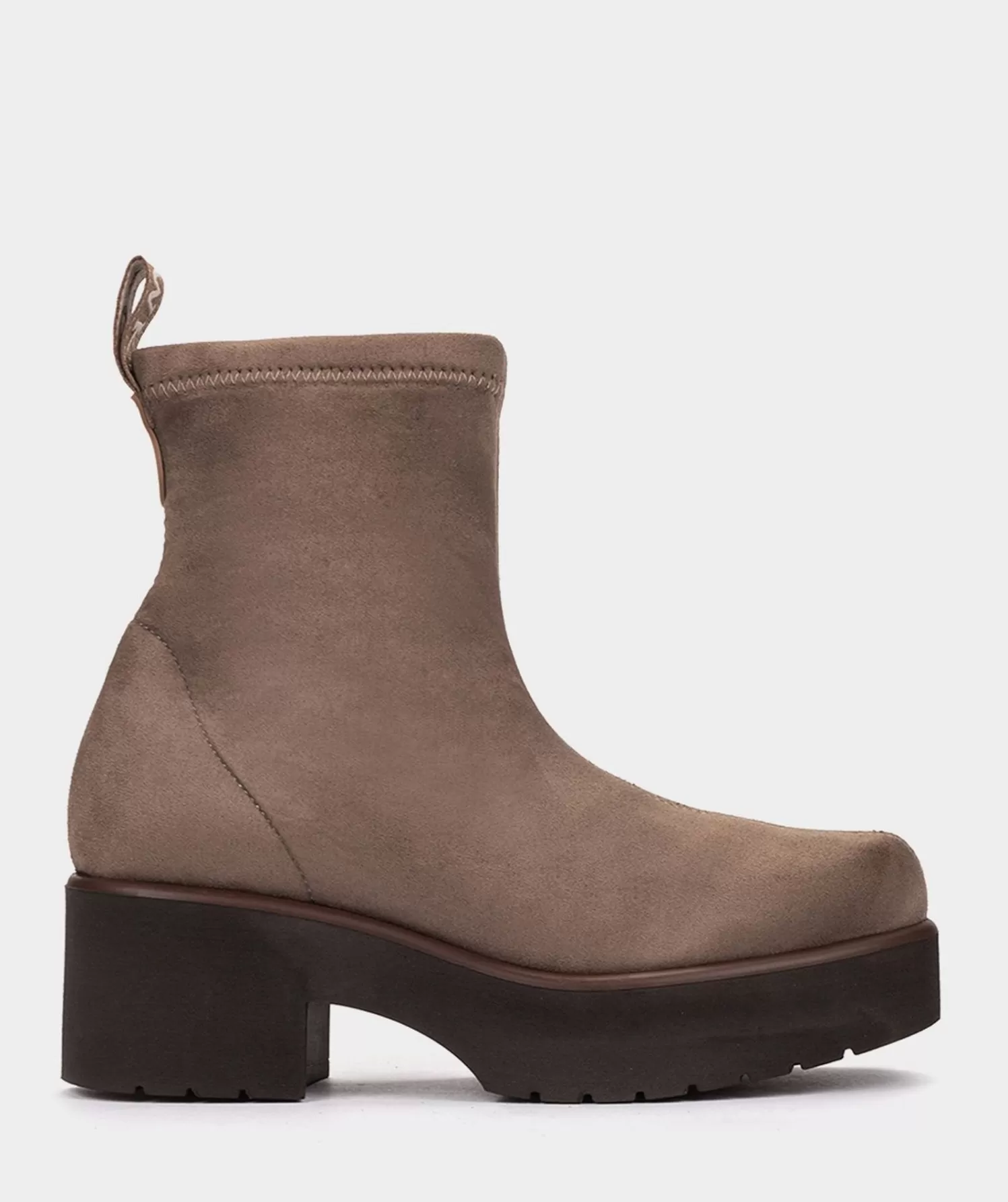 Ankle Boots | Pedro Miralles Ankle Boots Suede Effect Stretch Fabric Ankle Boots In Taupe Colour