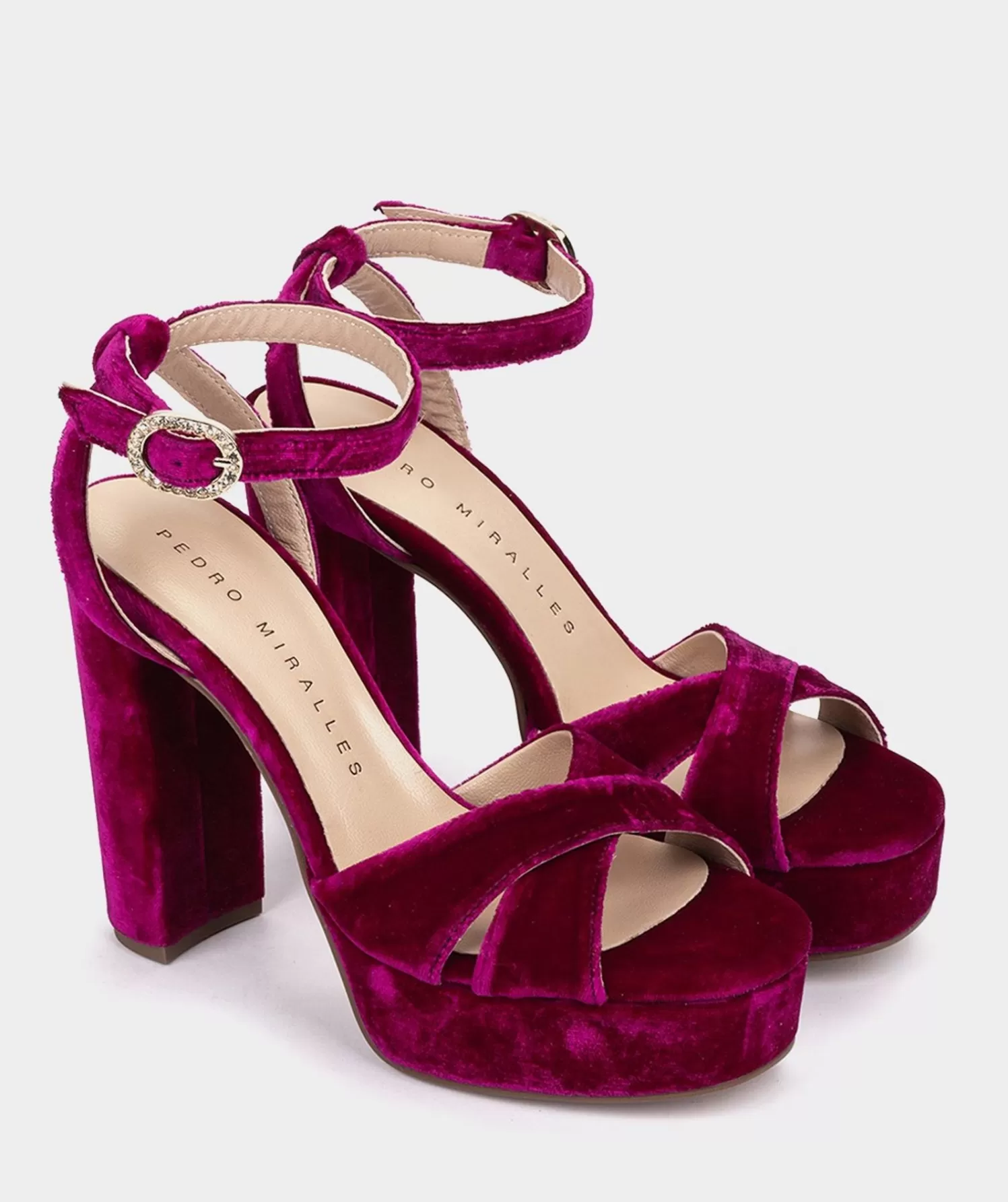 Heeled Sandals | Pedro Miralles Heeled Sandals Velvet Platform Heeled Sandals