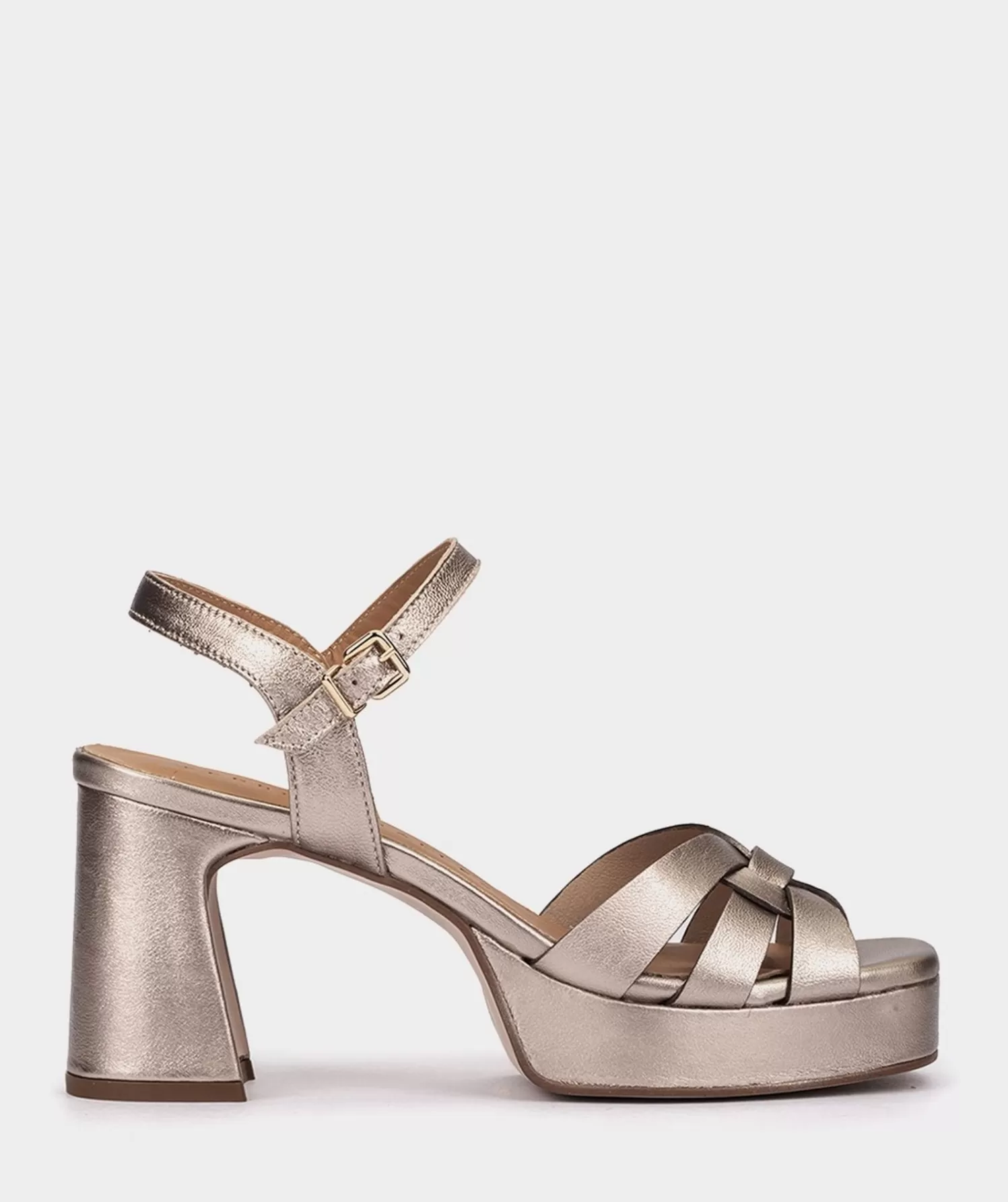 Heeled Sandals | Pedro Miralles Heeled Sandals Wide Heel Platform Sandals Made In Leather