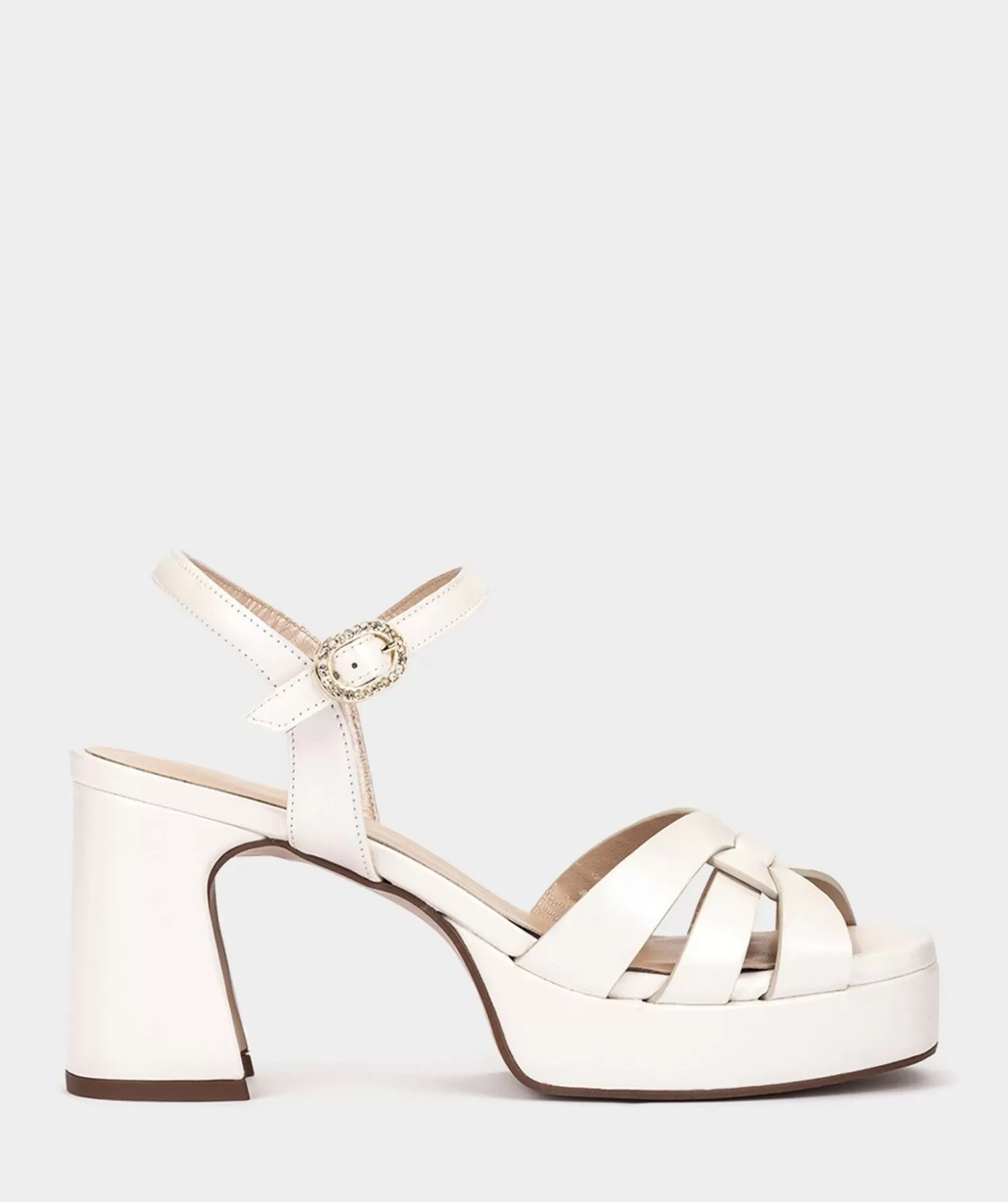 Heeled Sandals | Pedro Miralles Heeled Sandals Wide Heel Sandals With Platform Made In Leather